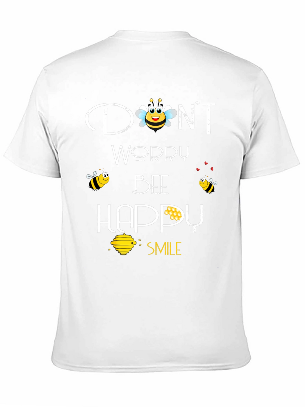 Dont Worry Bee Happy Graphic Tee - Black