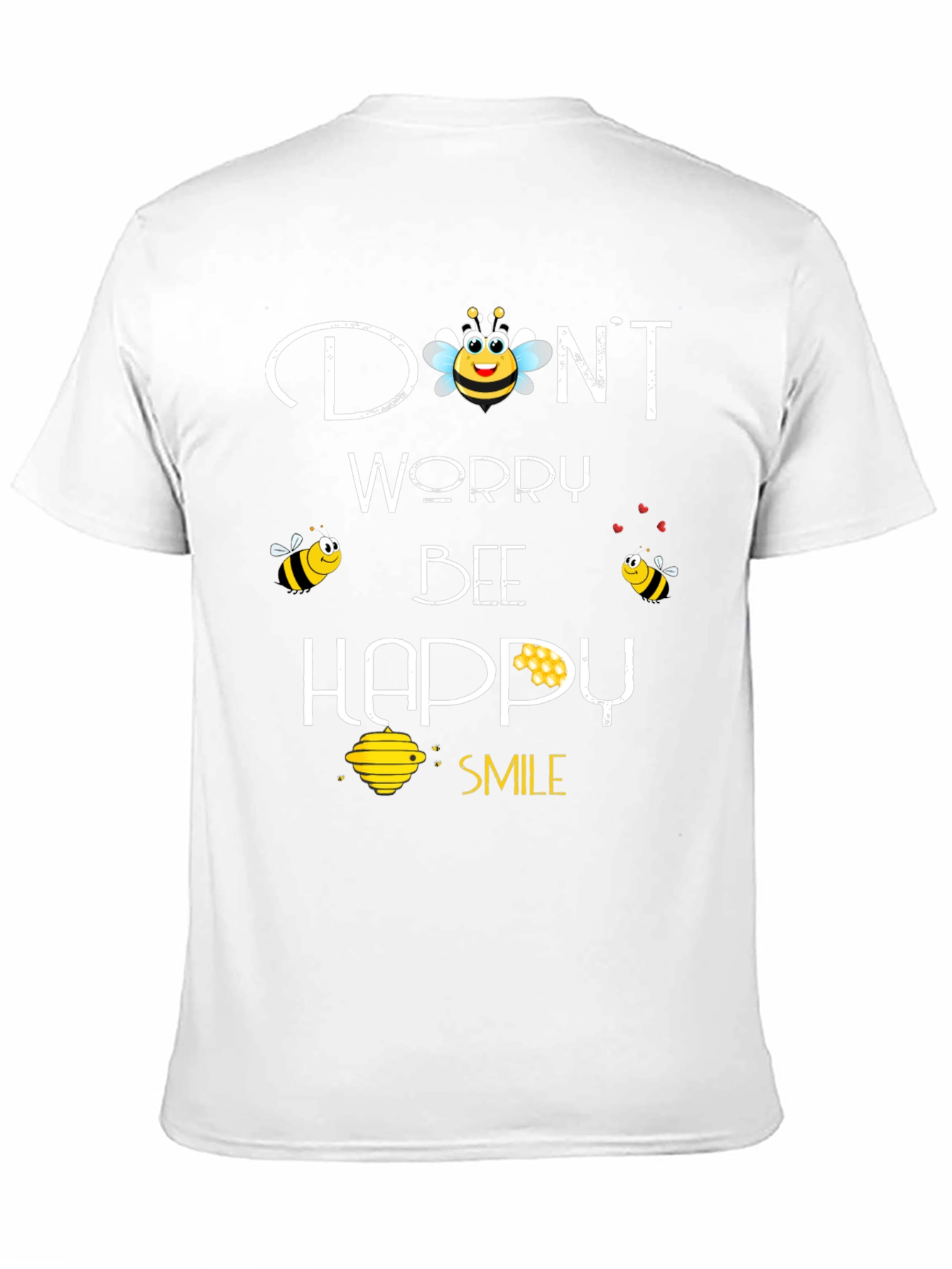 Dont Worry Bee Happy Graphic Tee - Black