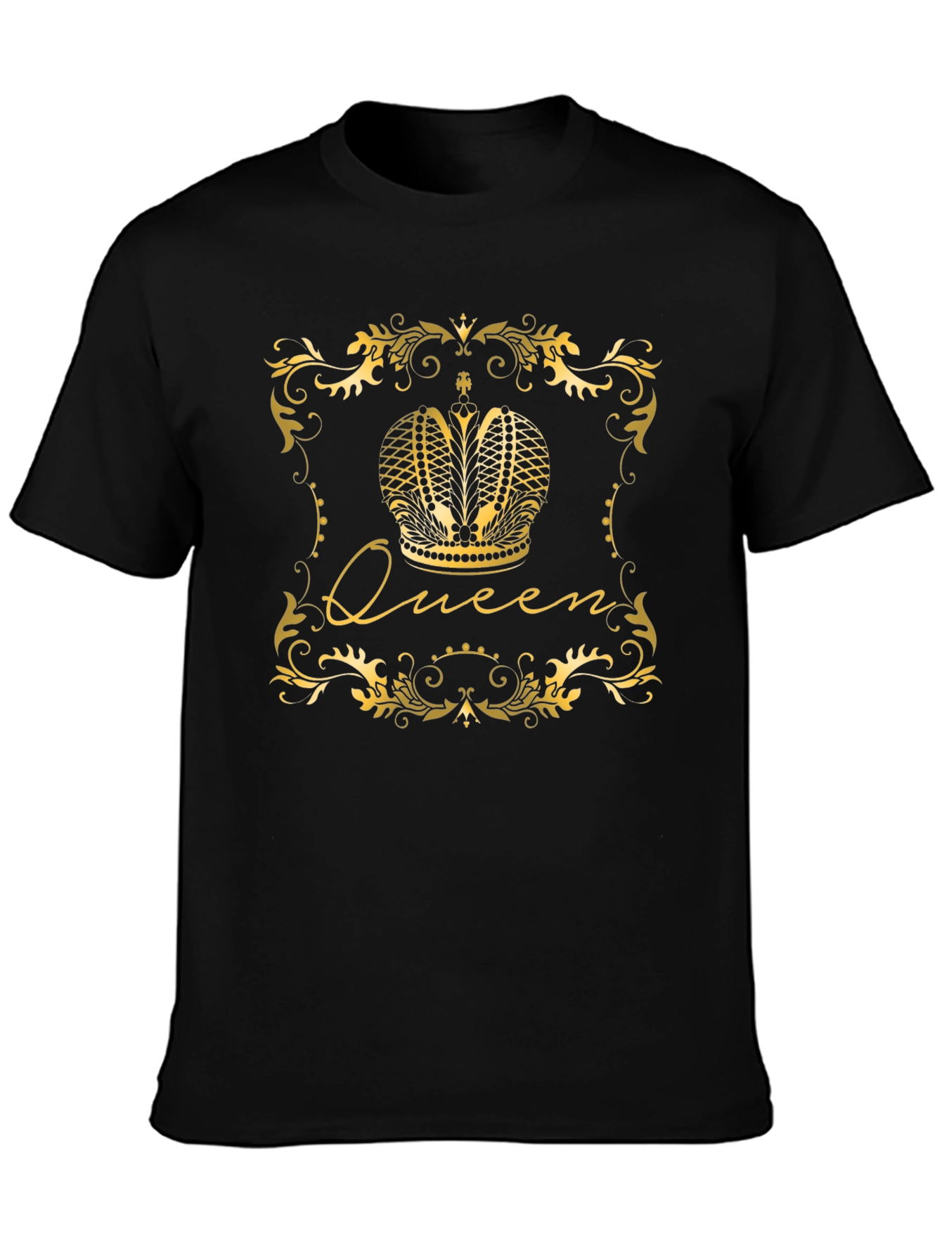 Queen Crown Graphic Tee - Stylish Black T-Shirt