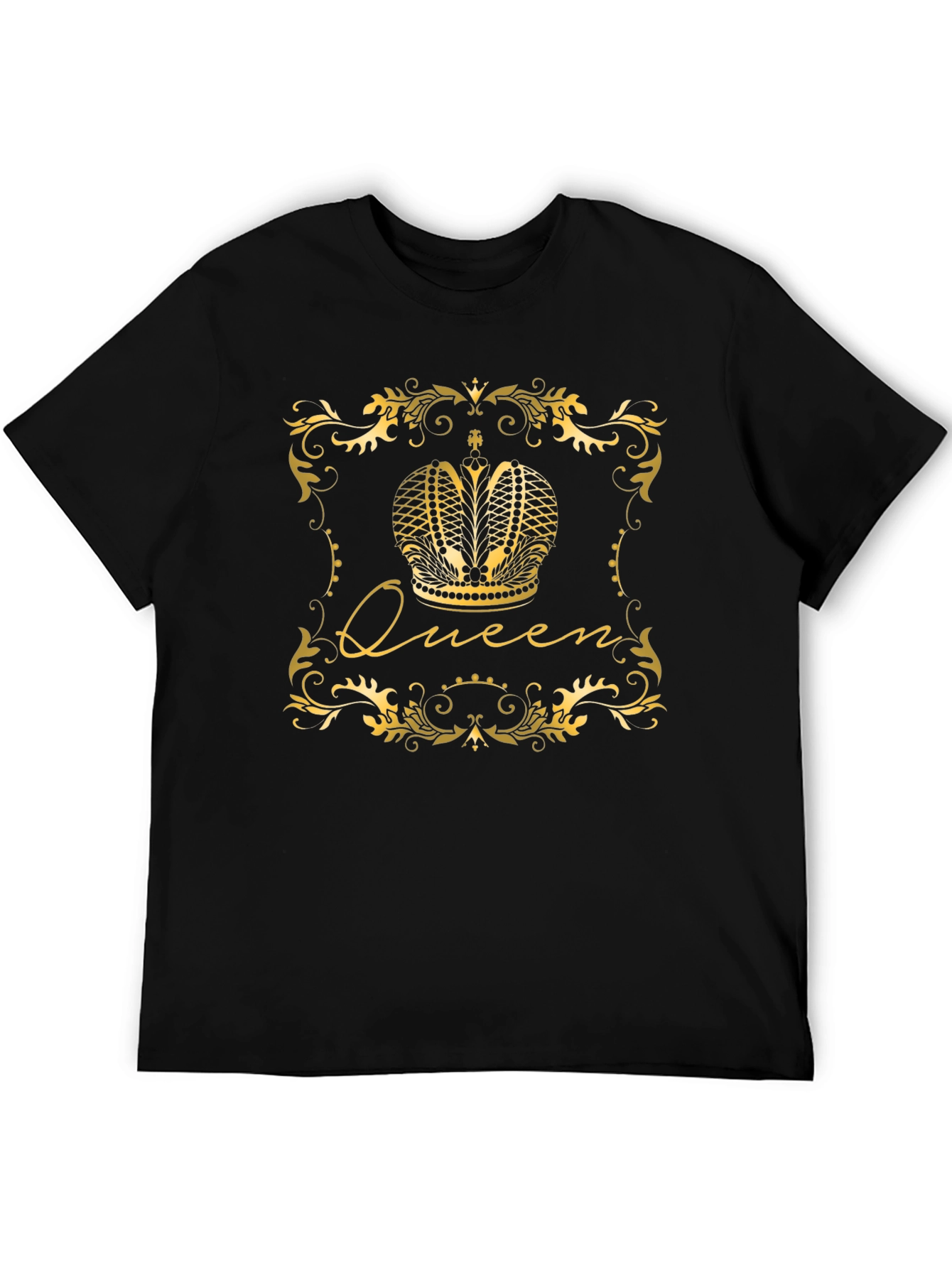 Queen Crown Graphic Tee - Stylish Black T-Shirt