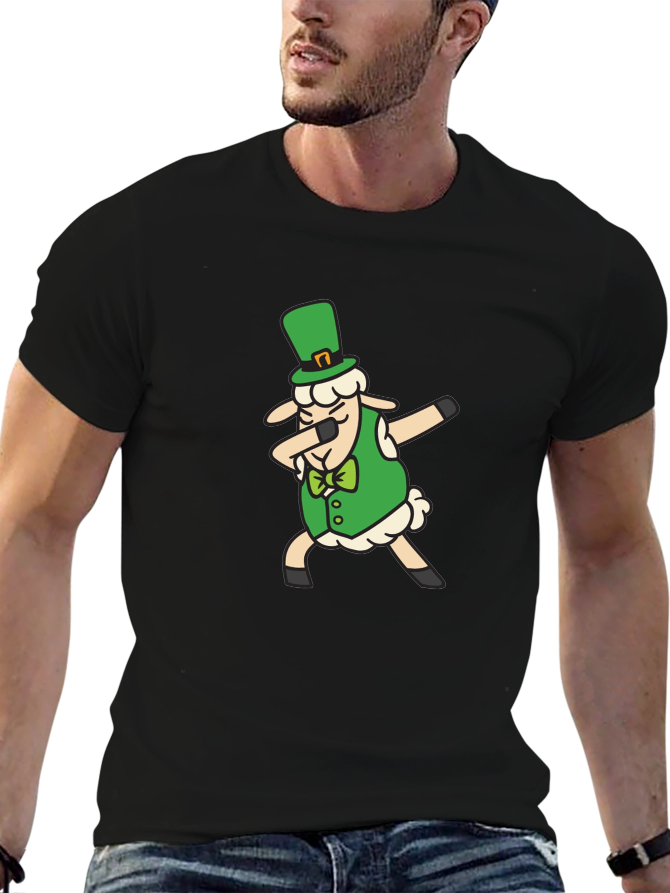 Lucky Sheep Dab T-Shirt - St. Patricks Day Tee