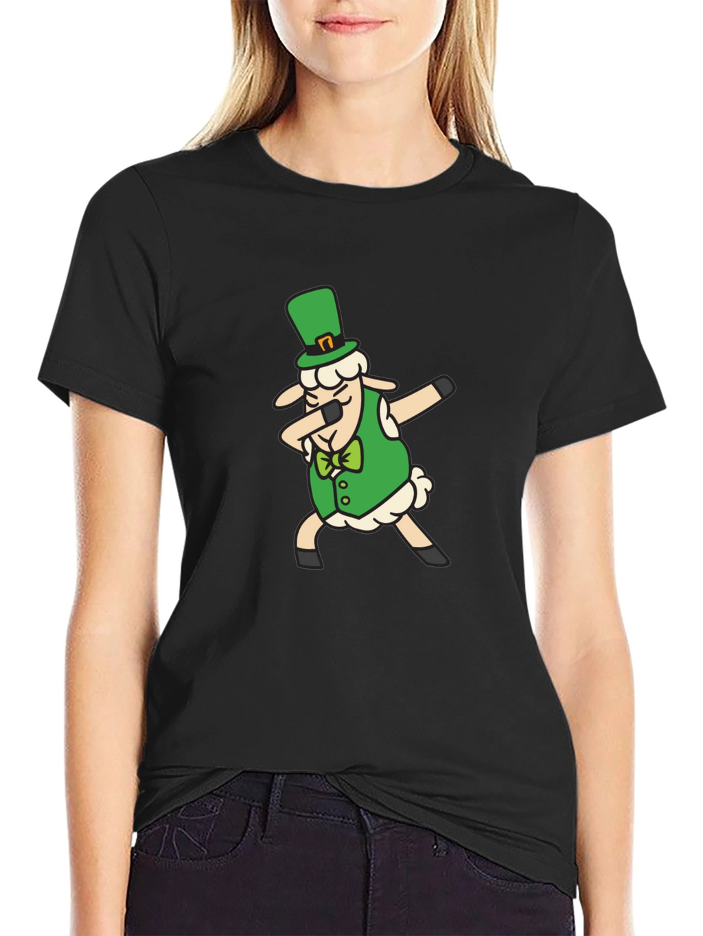 Lucky Sheep Dab T-Shirt - St. Patricks Day Tee