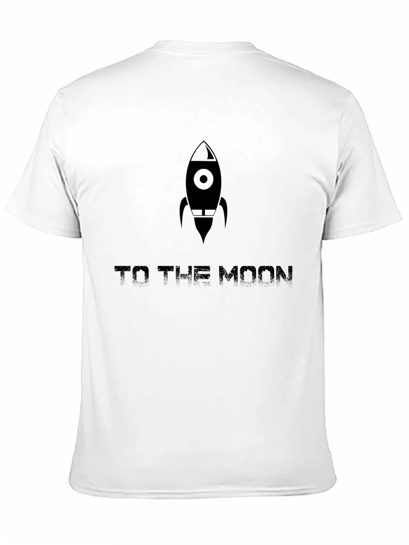 To The Moon Rocket Graphic Tee - Black