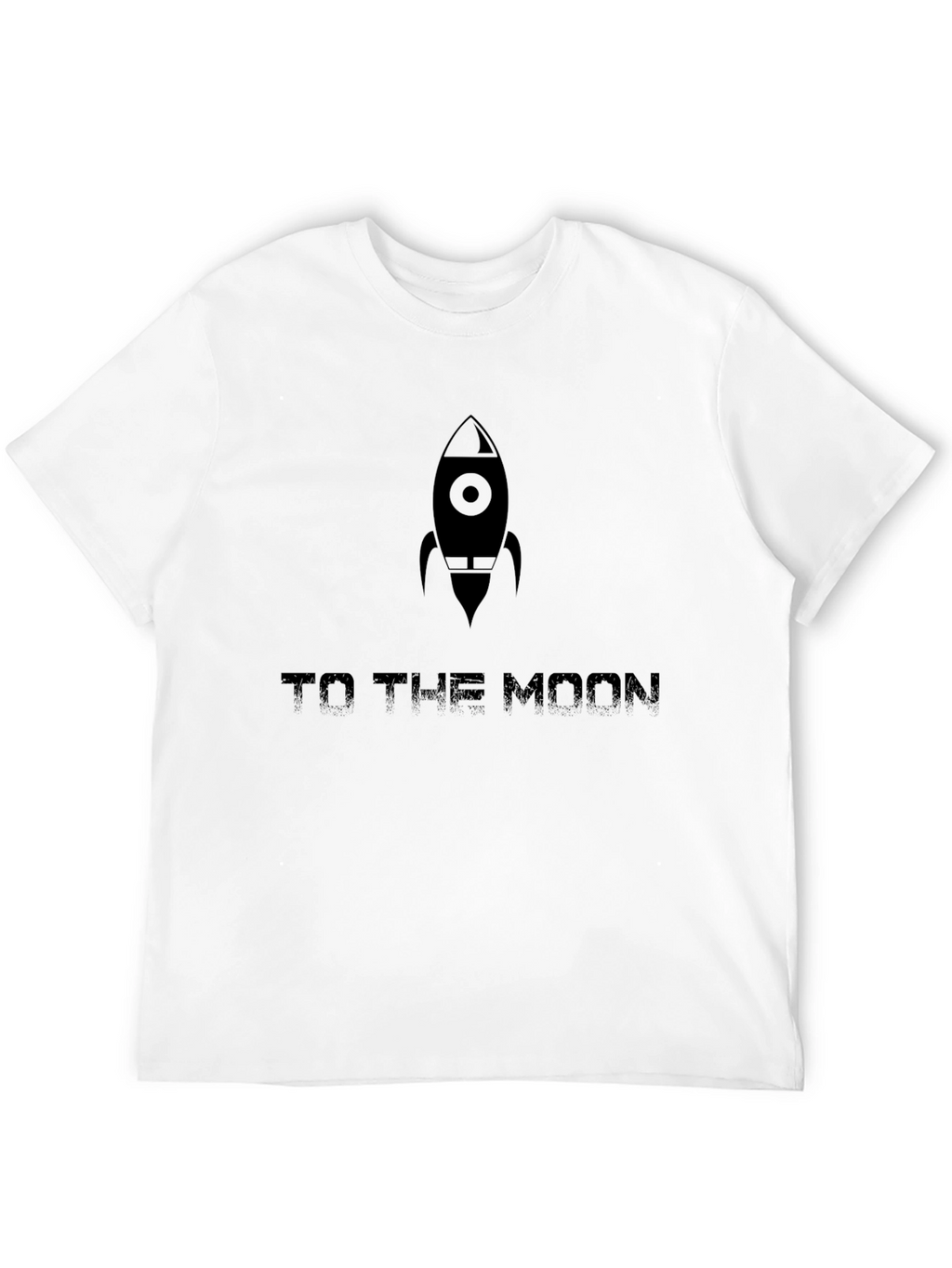 To The Moon Rocket Graphic Tee - Black