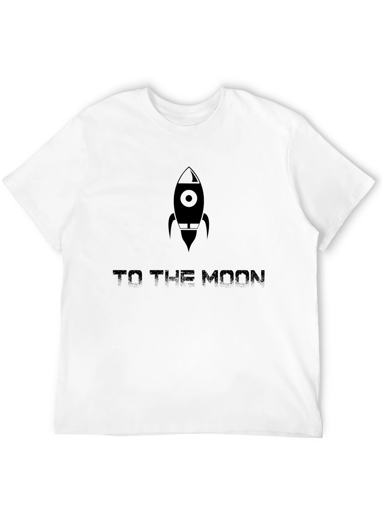 To The Moon Rocket Graphic Tee - Black