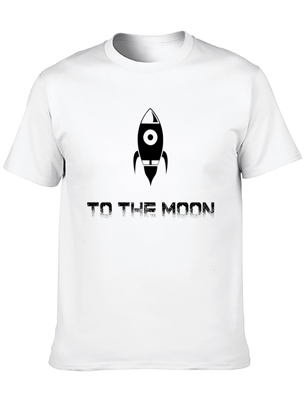 To The Moon Rocket Graphic Tee - Black