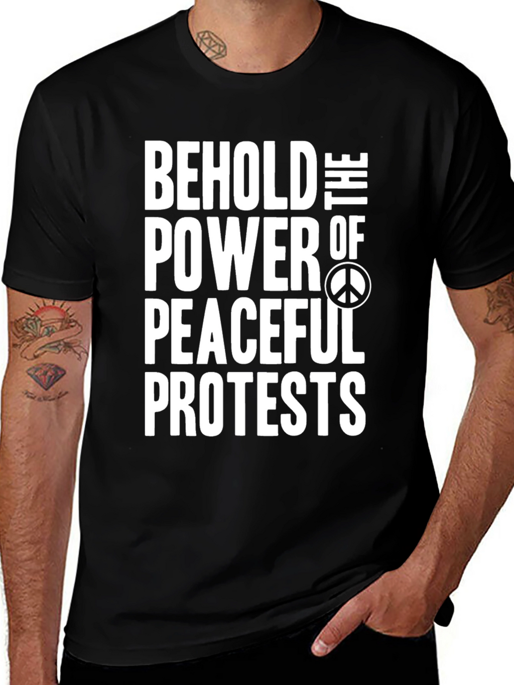 Peaceful Protest T-Shirt - Bold Statement Tee
