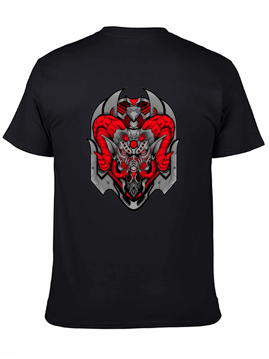 Cyberpunk Ram T-Shirt - Black Graphic Tee