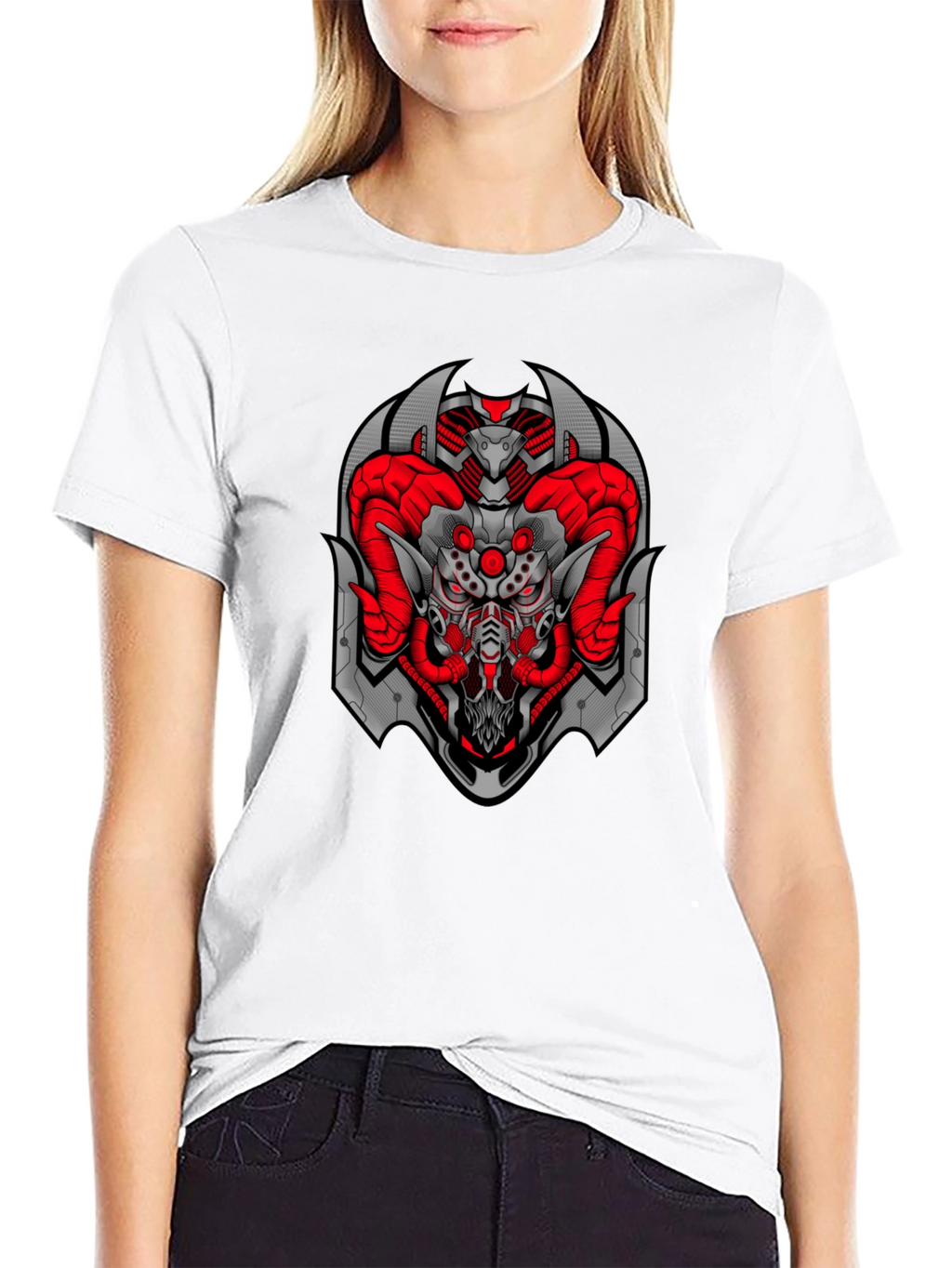 Cyberpunk Ram T-Shirt - Black Graphic Tee