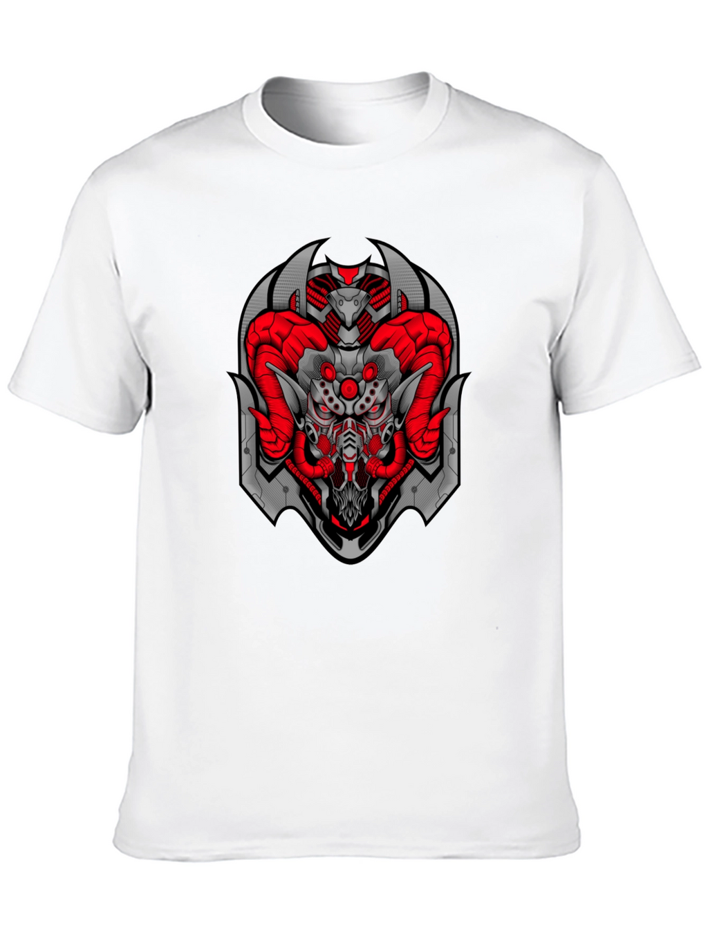 Cyberpunk Ram T-Shirt - Black Graphic Tee