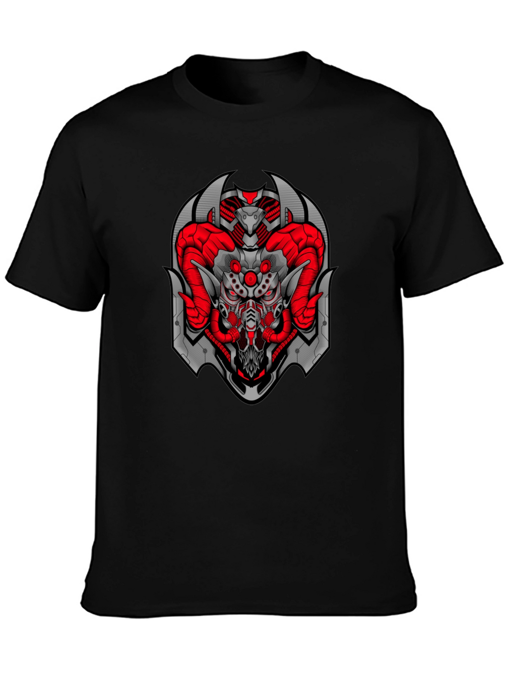 Cyberpunk Ram T-Shirt - Black Graphic Tee