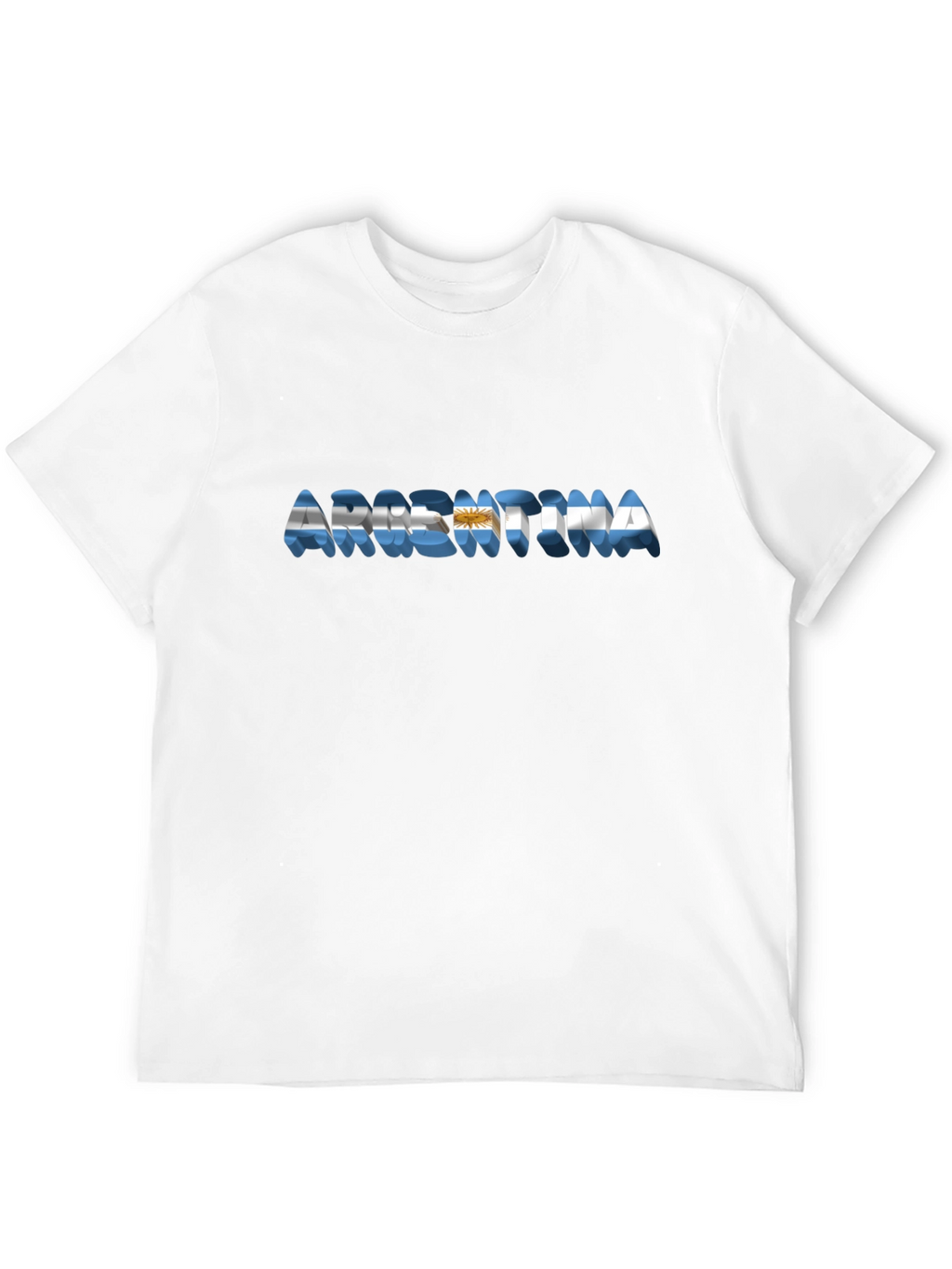 Argentina Flag Black T-Shirt