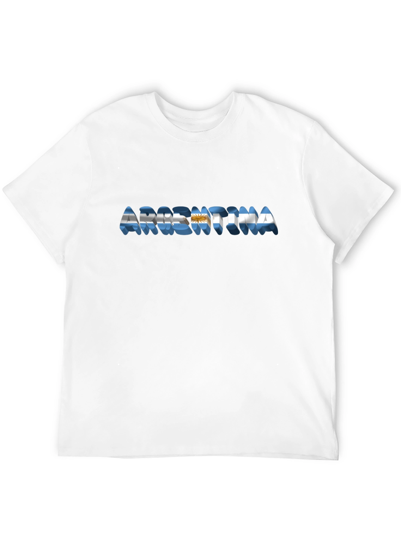 Argentina Flag Black T-Shirt