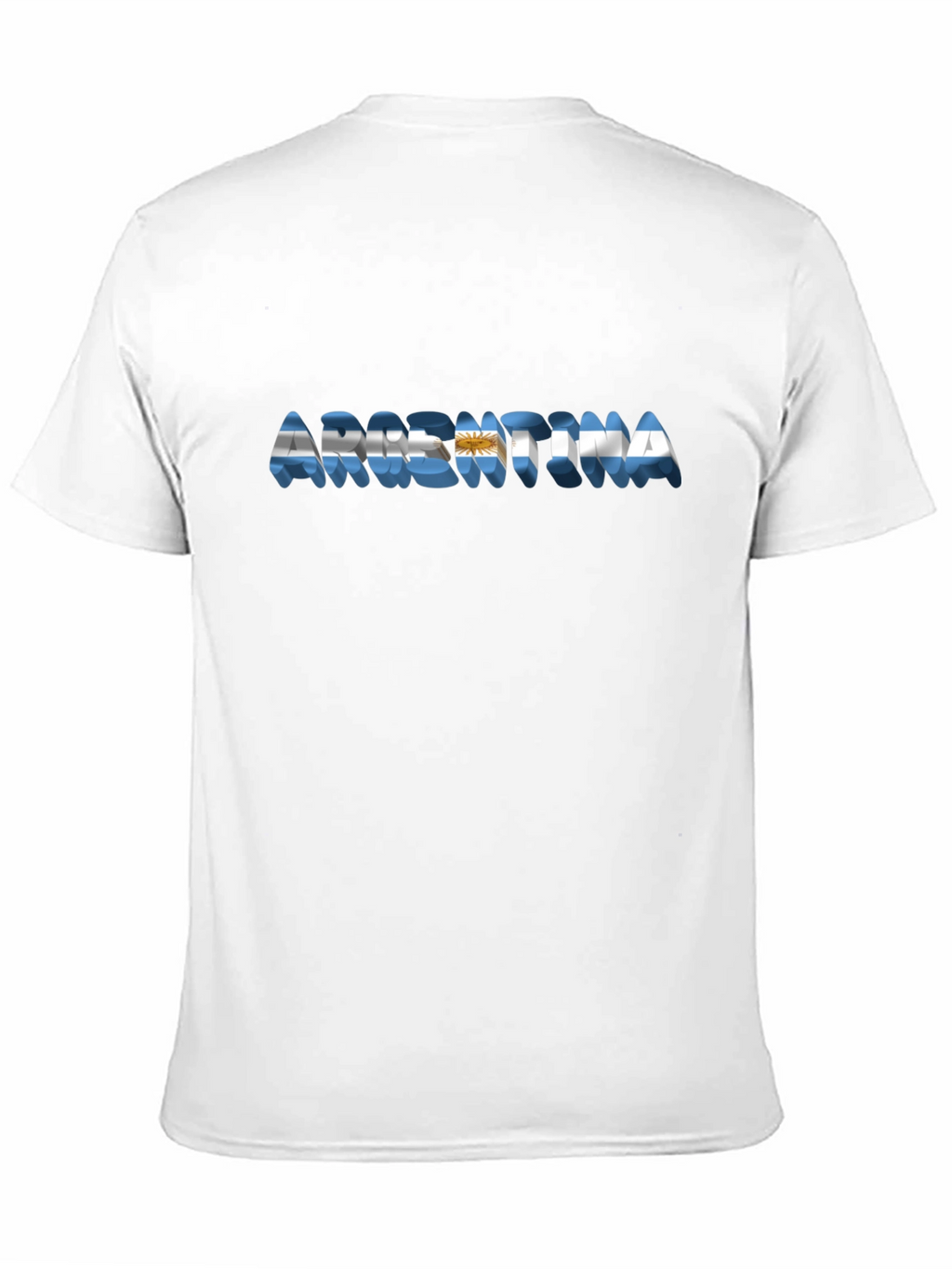 Argentina Flag Black T-Shirt