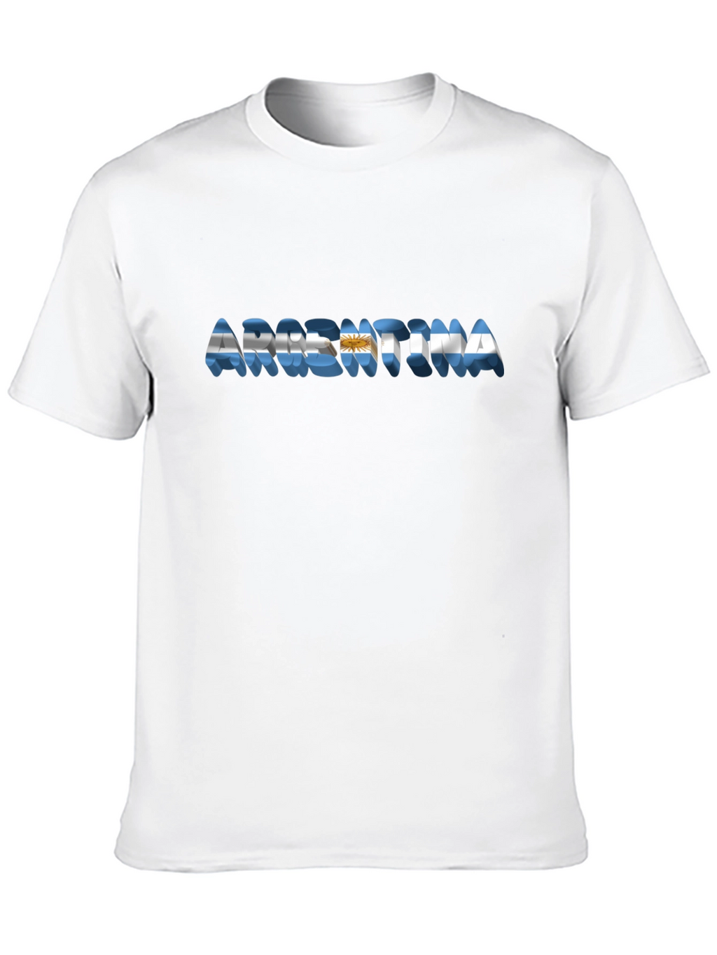 Argentina Flag Black T-Shirt