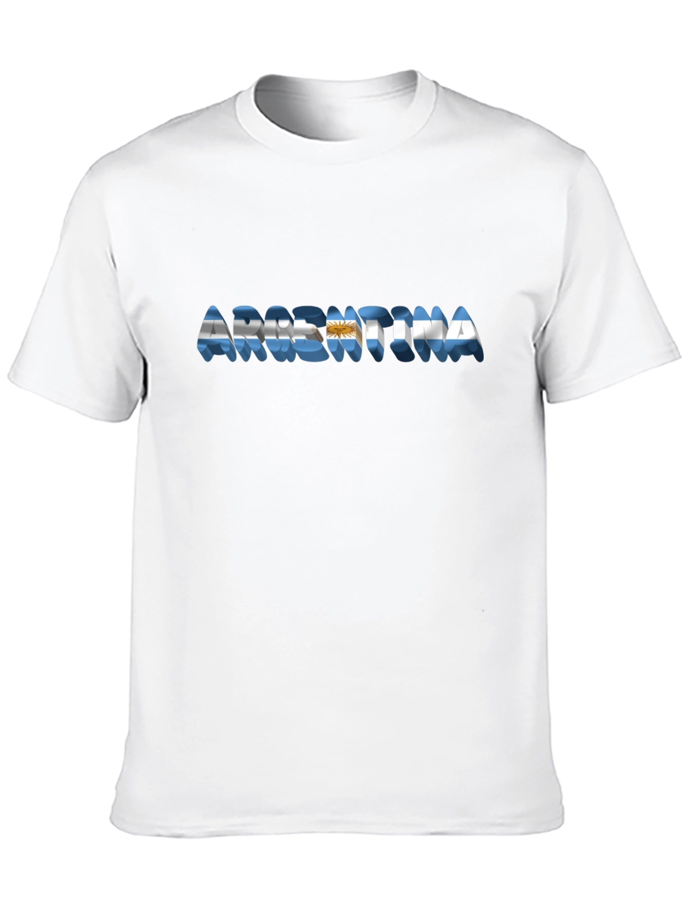 Argentina Flag Black T-Shirt