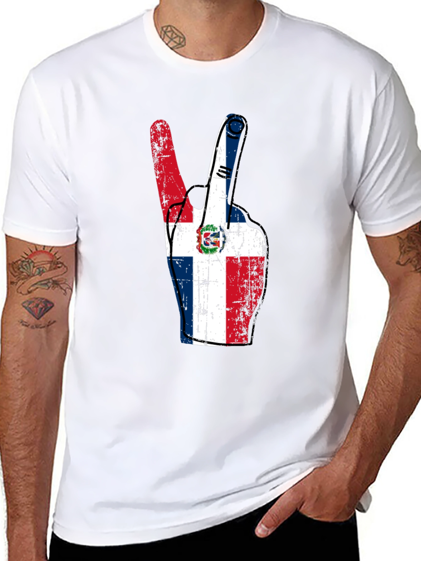 Dominican Republic Peace Sign T-Shirt