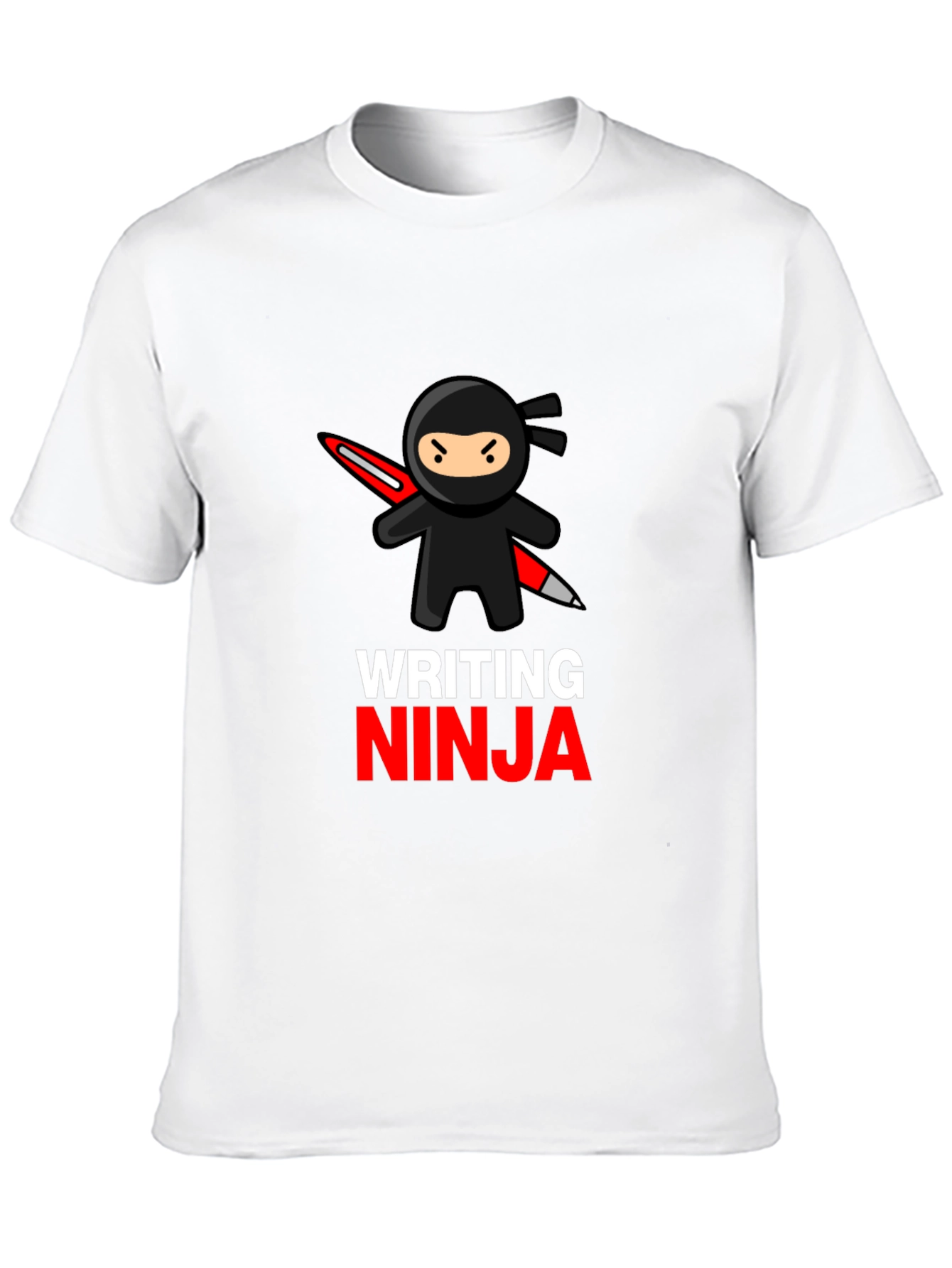 Writing Ninja T-Shirt - Black Graphic Tee