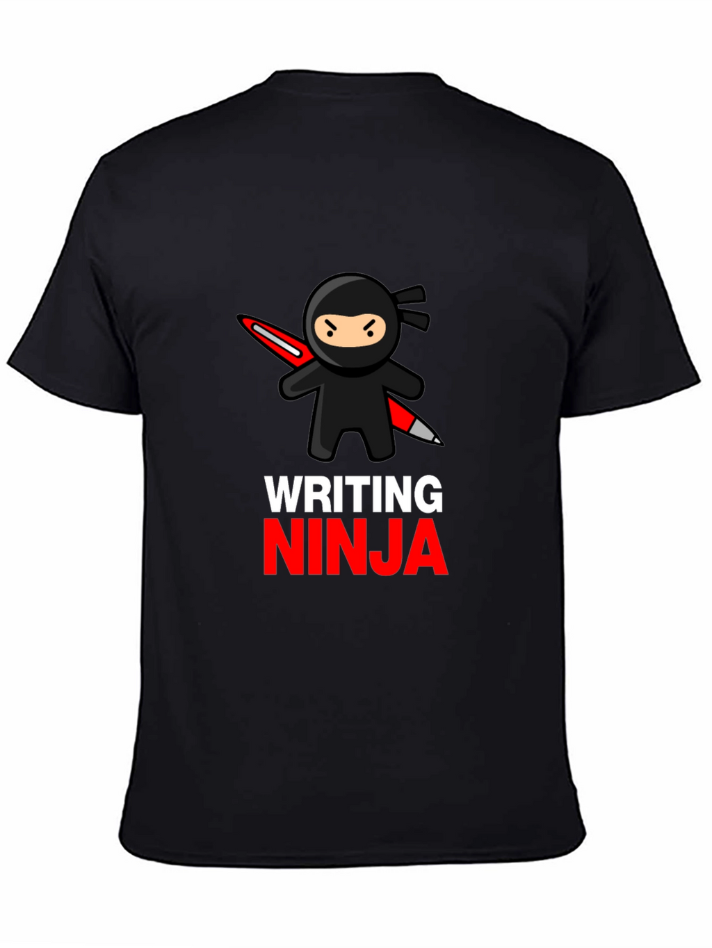 Writing Ninja T-Shirt - Black Graphic Tee