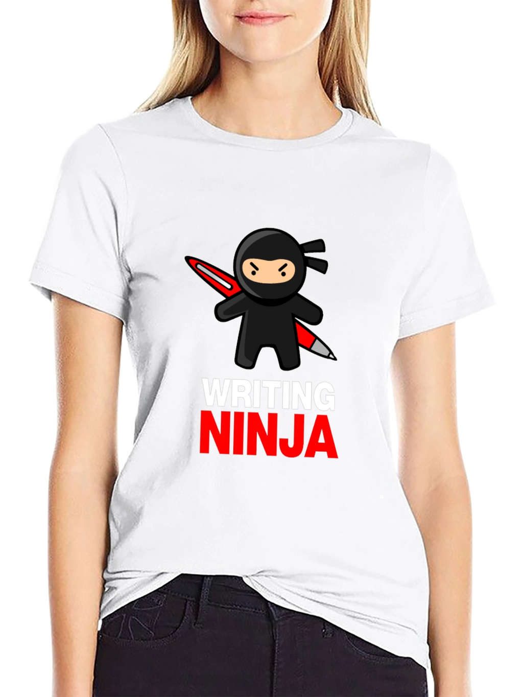 Writing Ninja T-Shirt - Black Graphic Tee