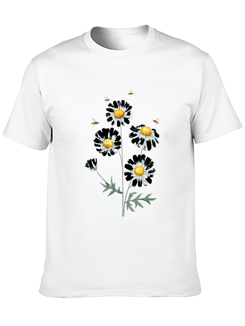 Floral Graphic Tee - Daisy & Bees T-Shirt