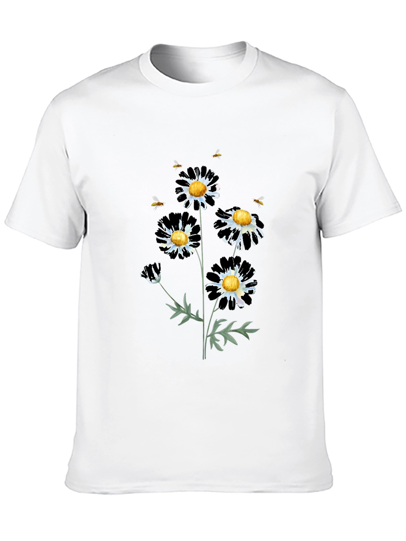 Floral Graphic Tee - Daisy & Bees T-Shirt