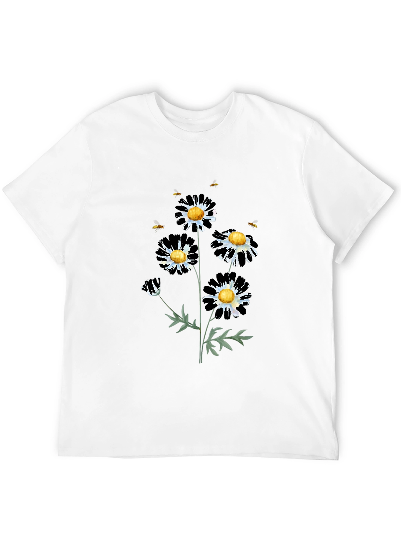Floral Graphic Tee - Daisy & Bees T-Shirt