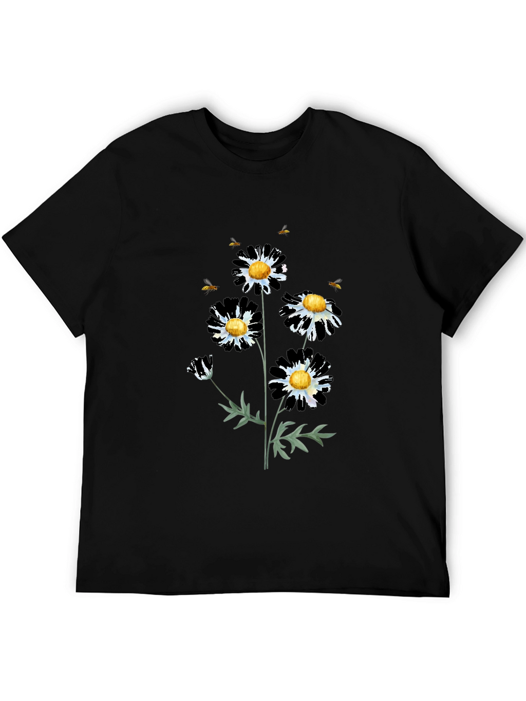 Floral Graphic Tee - Daisy & Bees T-Shirt