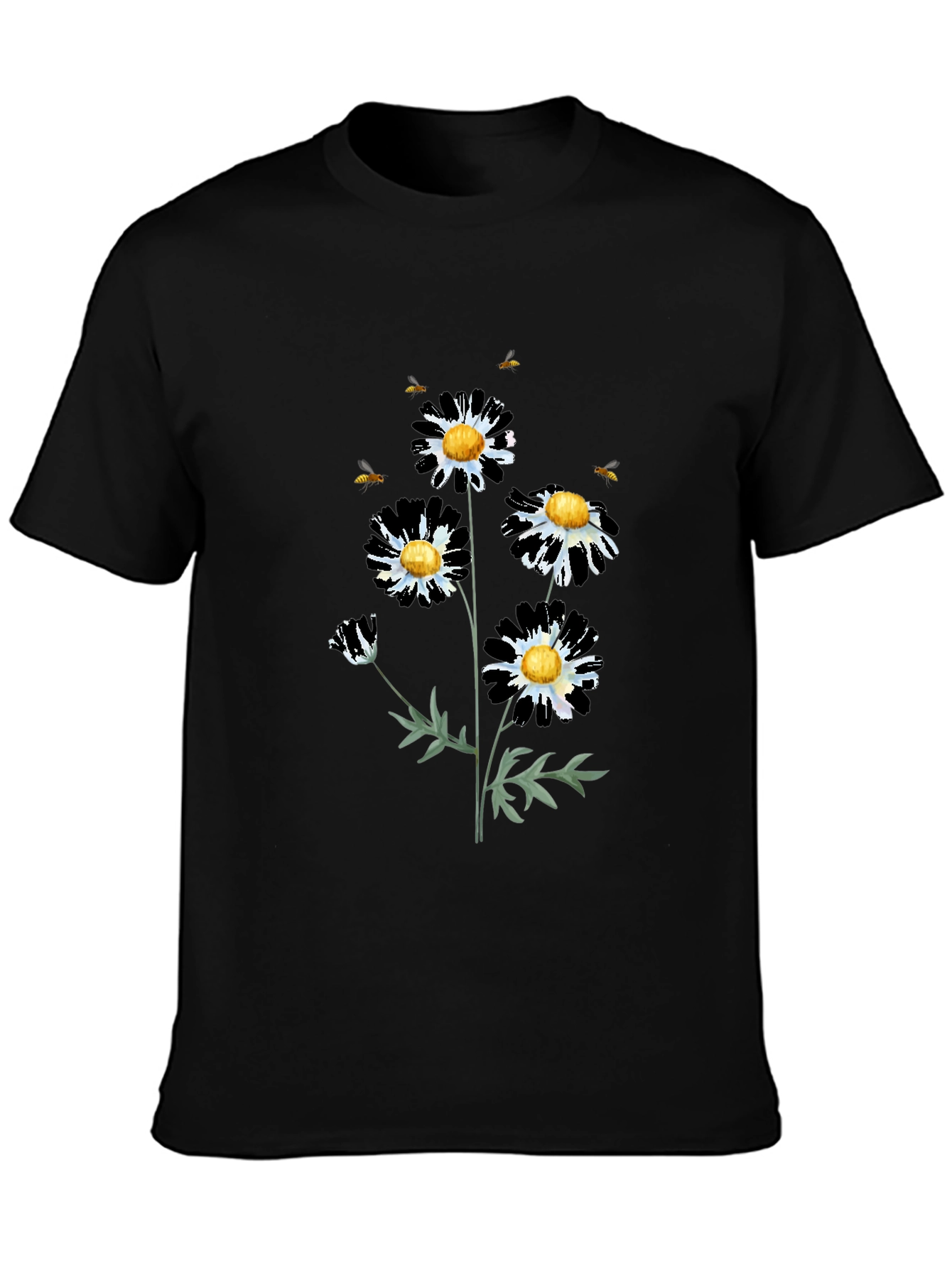 Floral Graphic Tee - Daisy & Bees T-Shirt