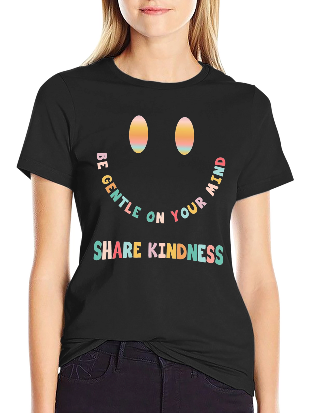 Be Gentle Smiley Face Graphic Tee