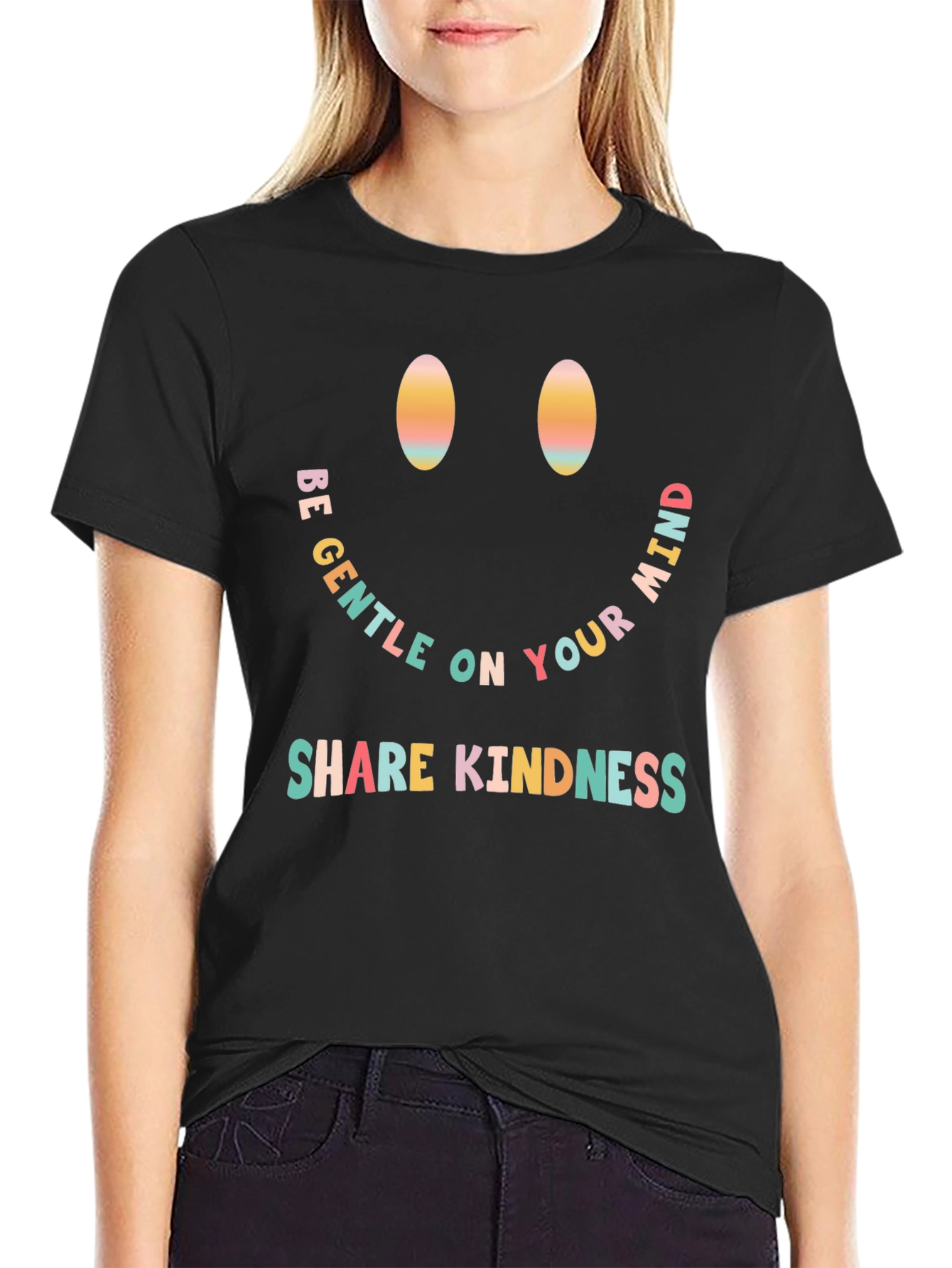 Be Gentle Smiley Face Graphic Tee