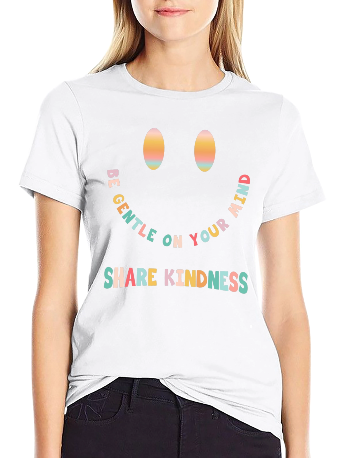Be Gentle Smiley Face Graphic Tee