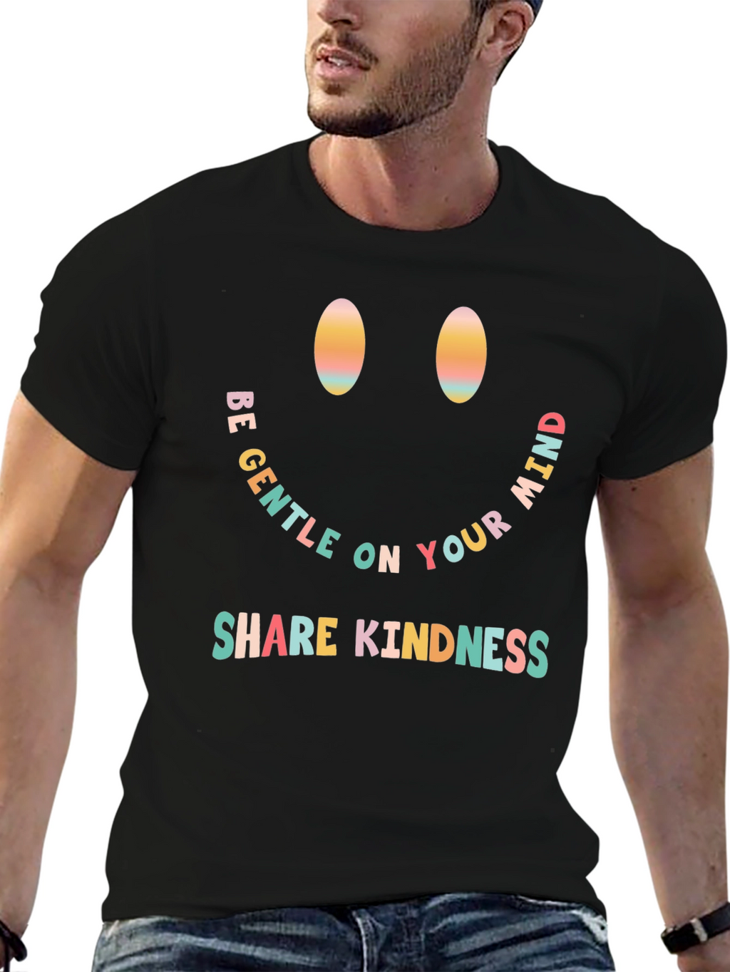 Be Gentle Smiley Face Graphic Tee