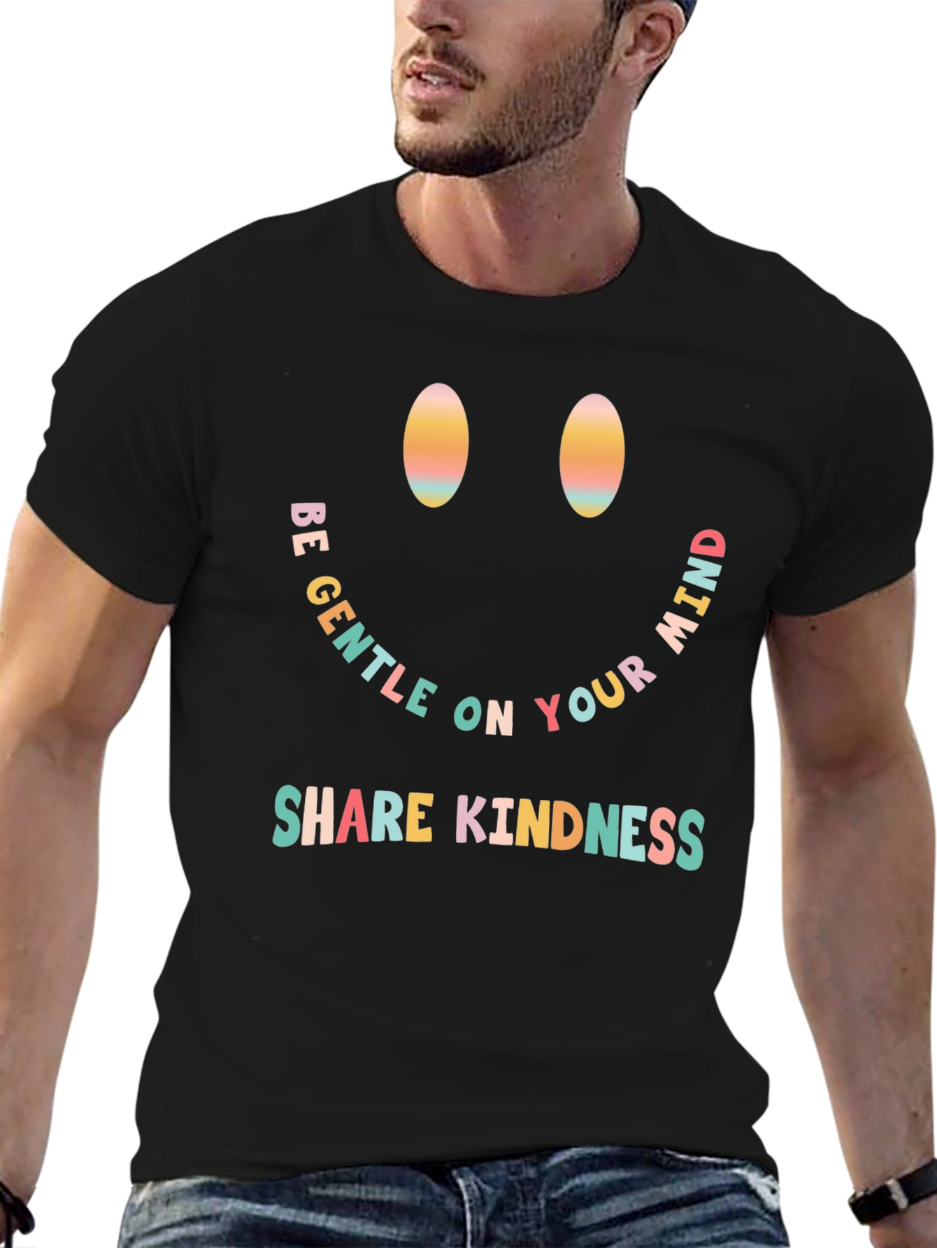 Be Gentle Smiley Face Graphic Tee