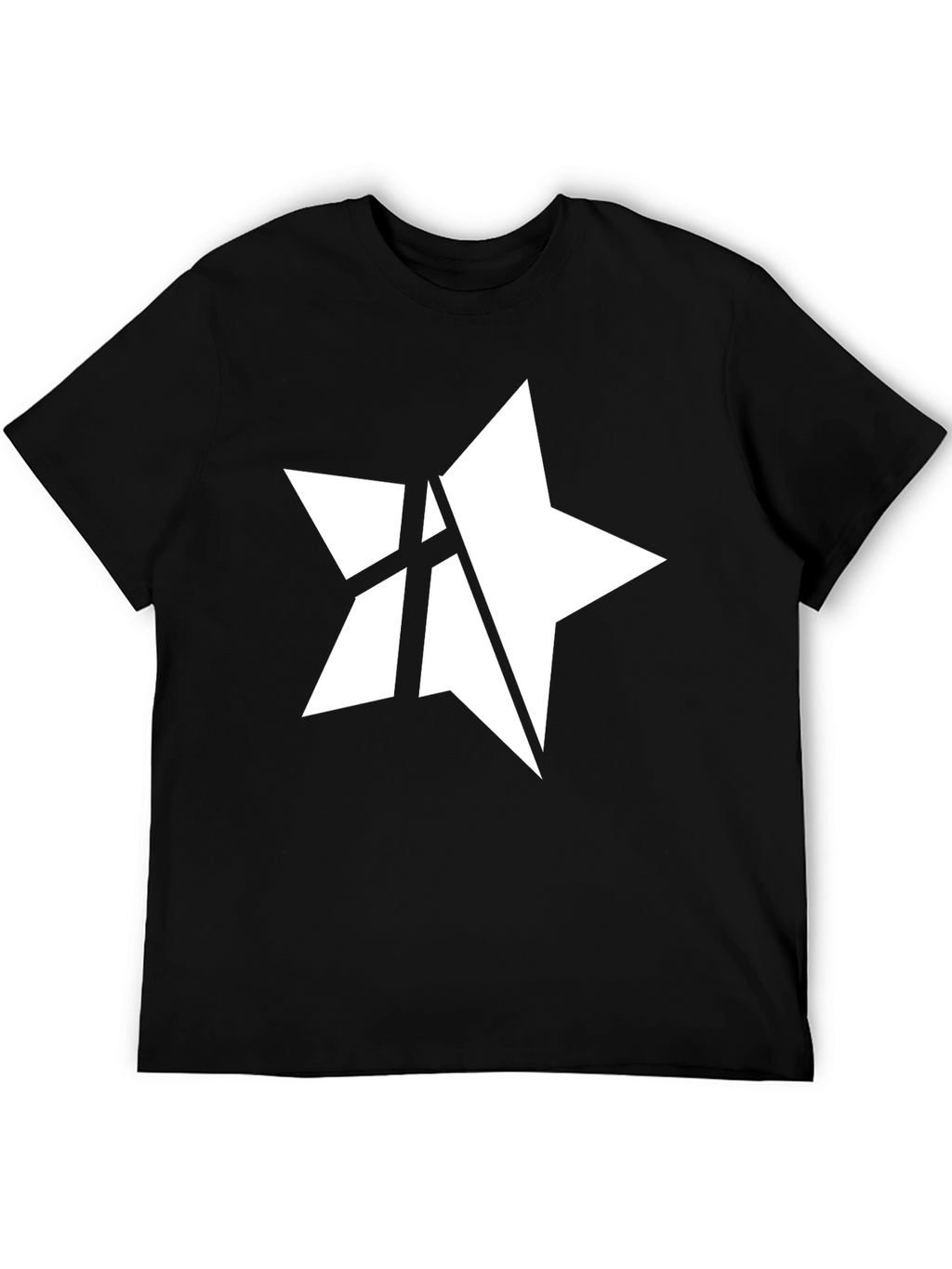 Star Logo Black Tee - Modern Graphic Design Shirt
