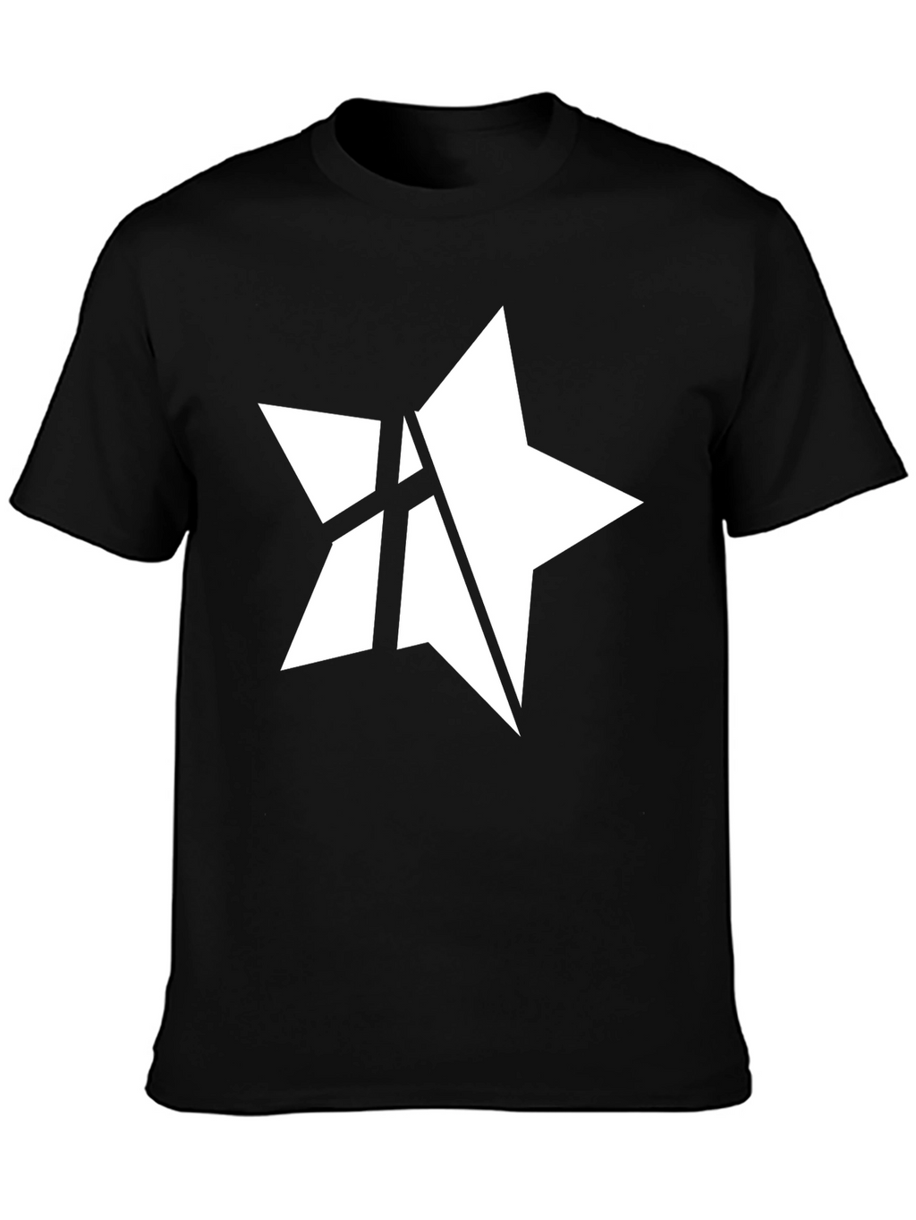 Star Logo Black Tee - Modern Graphic Design Shirt