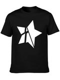 Star Logo Black Tee - Modern Graphic Design Shirt