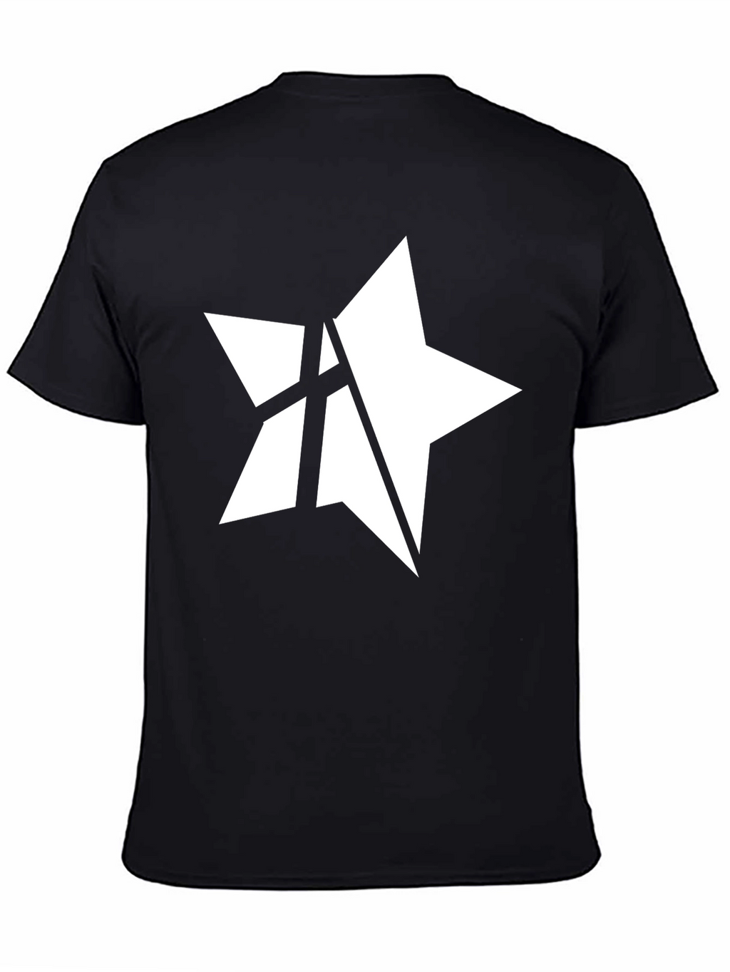 Star Logo Black Tee - Modern Graphic Design Shirt