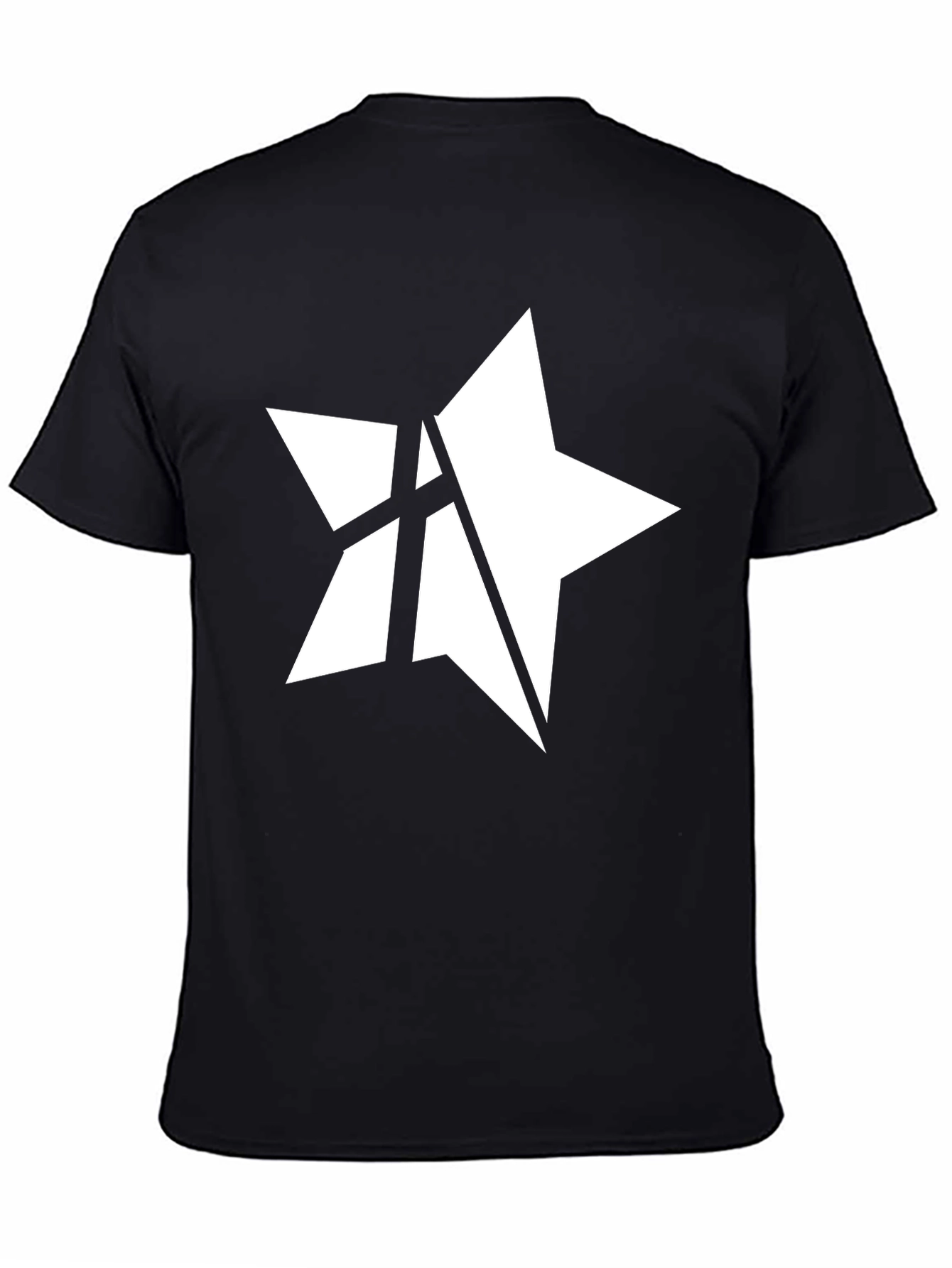 Star Logo Black Tee - Modern Graphic Design Shirt