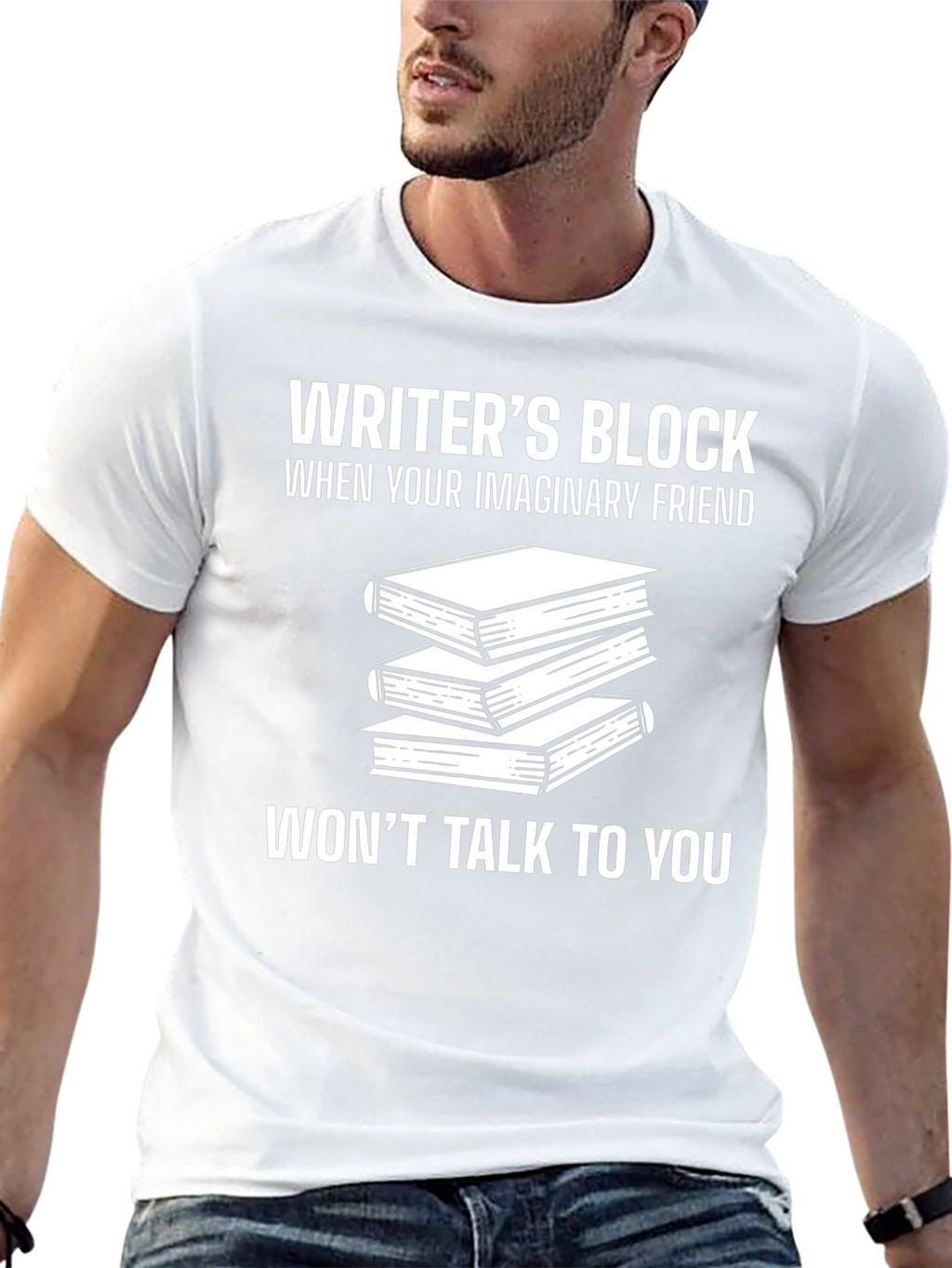 Writers Block Novelty Graphic T-Shirt