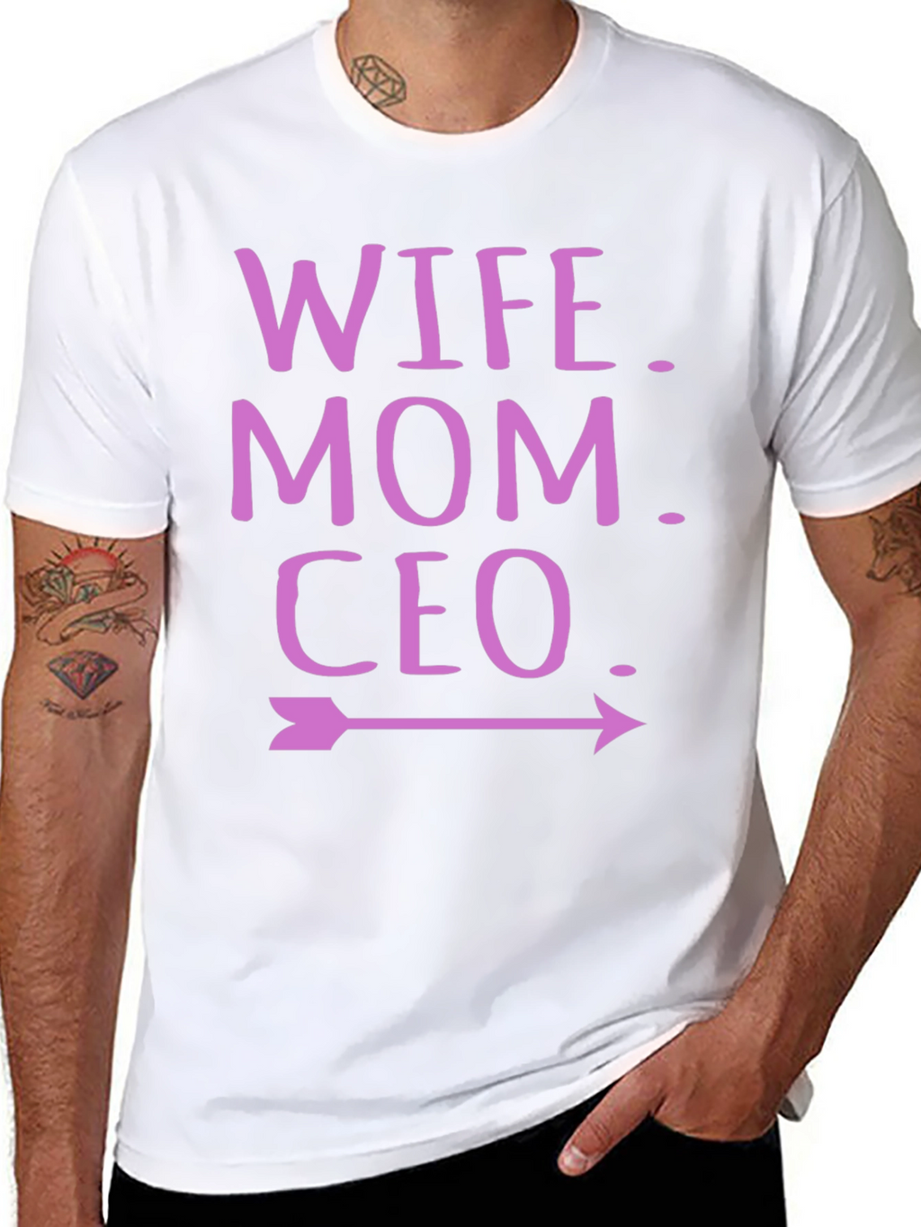 Wife Mom CEO T-Shirt - Empowered Womens Tee