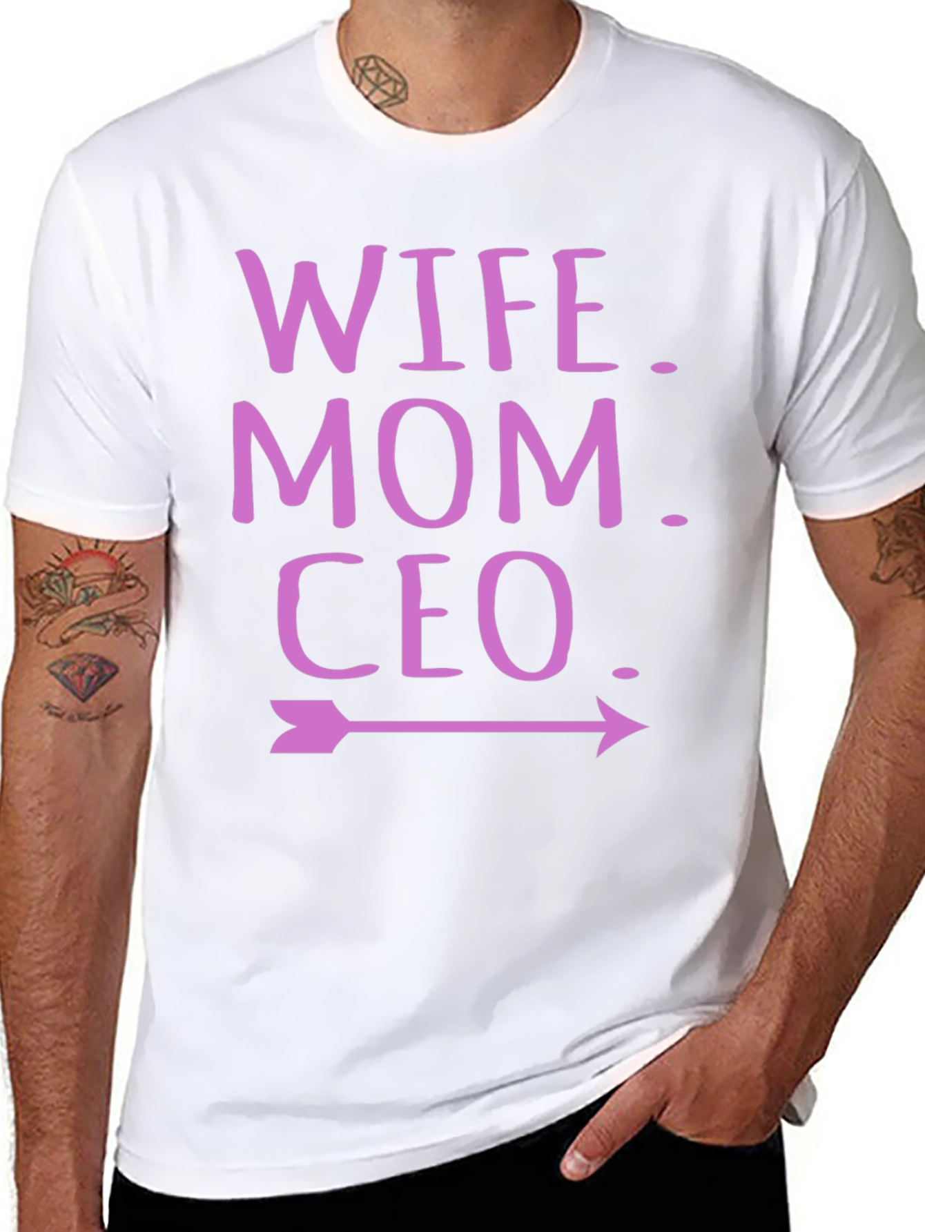 Wife Mom CEO T-Shirt - Empowered Womens Tee