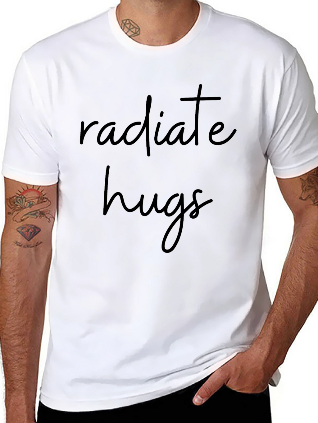 Radiate Hugs Graphic T-Shirt - Casual Comfort