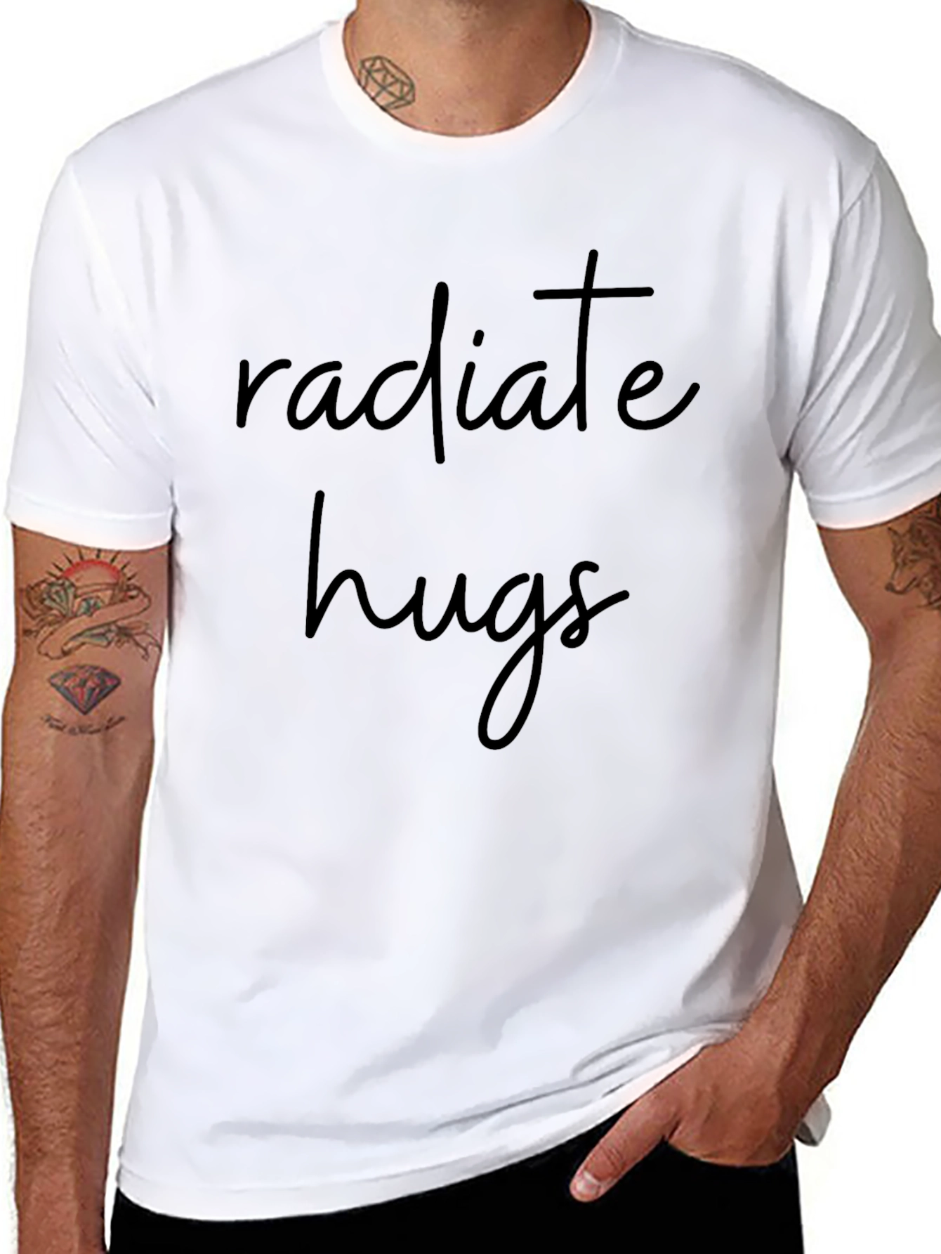 Radiate Hugs Graphic T-Shirt - Casual Comfort