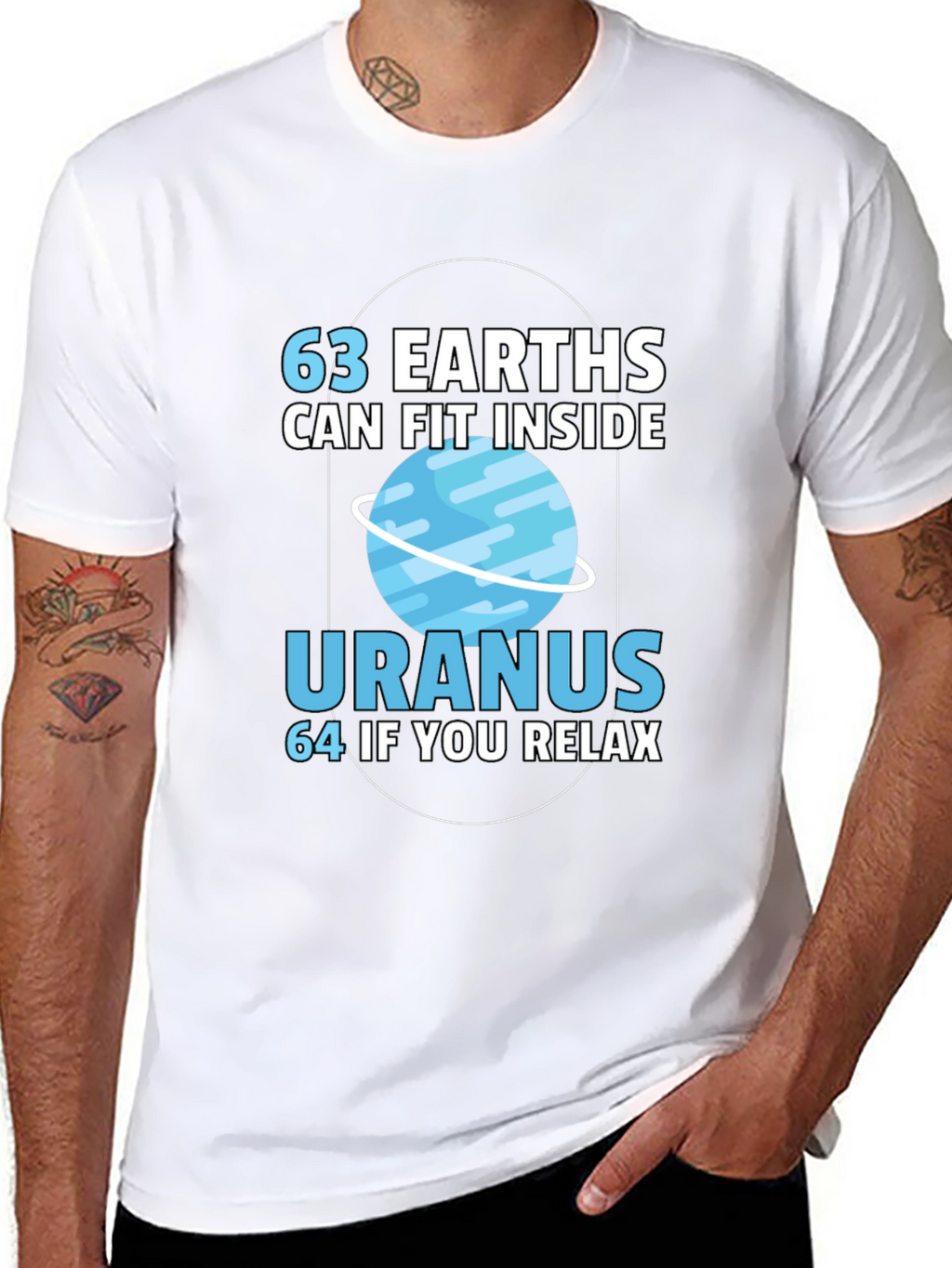 63 Earths in Uranus Funny Graphic T-Shirt