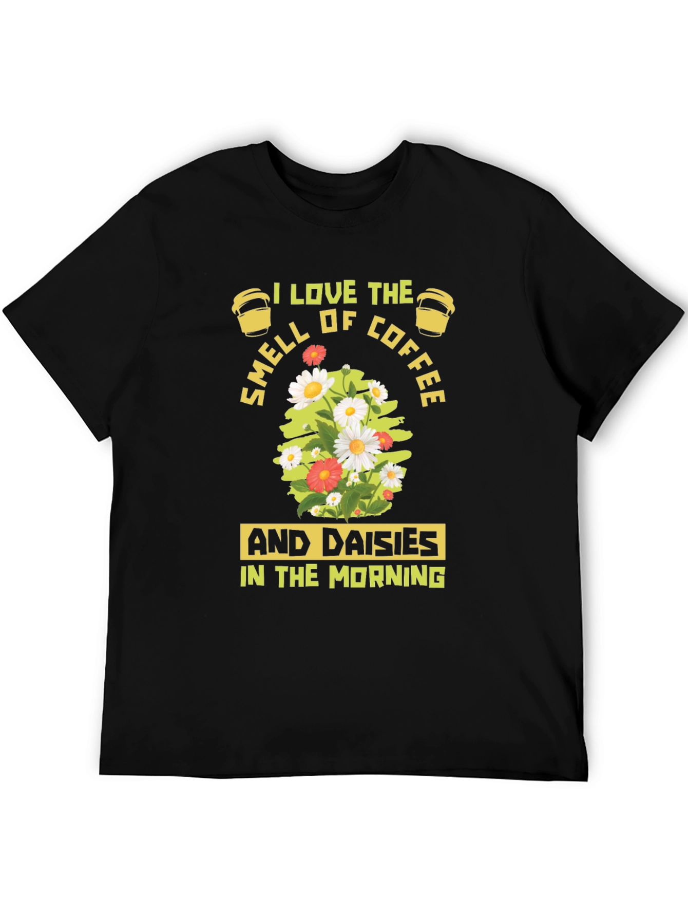Coffee & Daisies T-Shirt - Morning Bliss