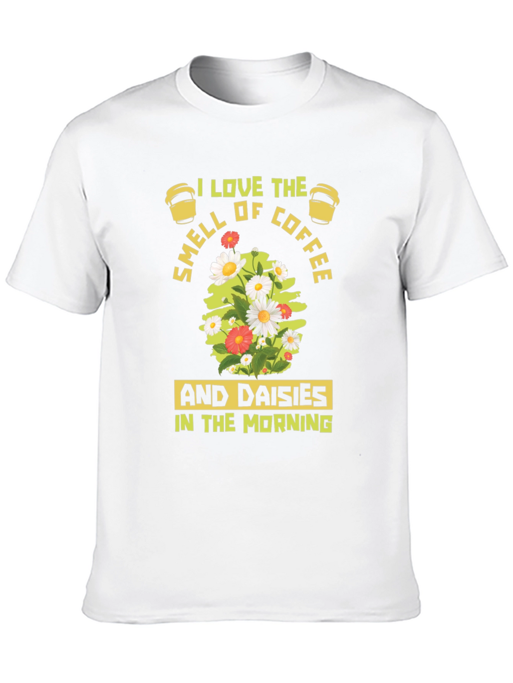Coffee & Daisies T-Shirt - Morning Bliss