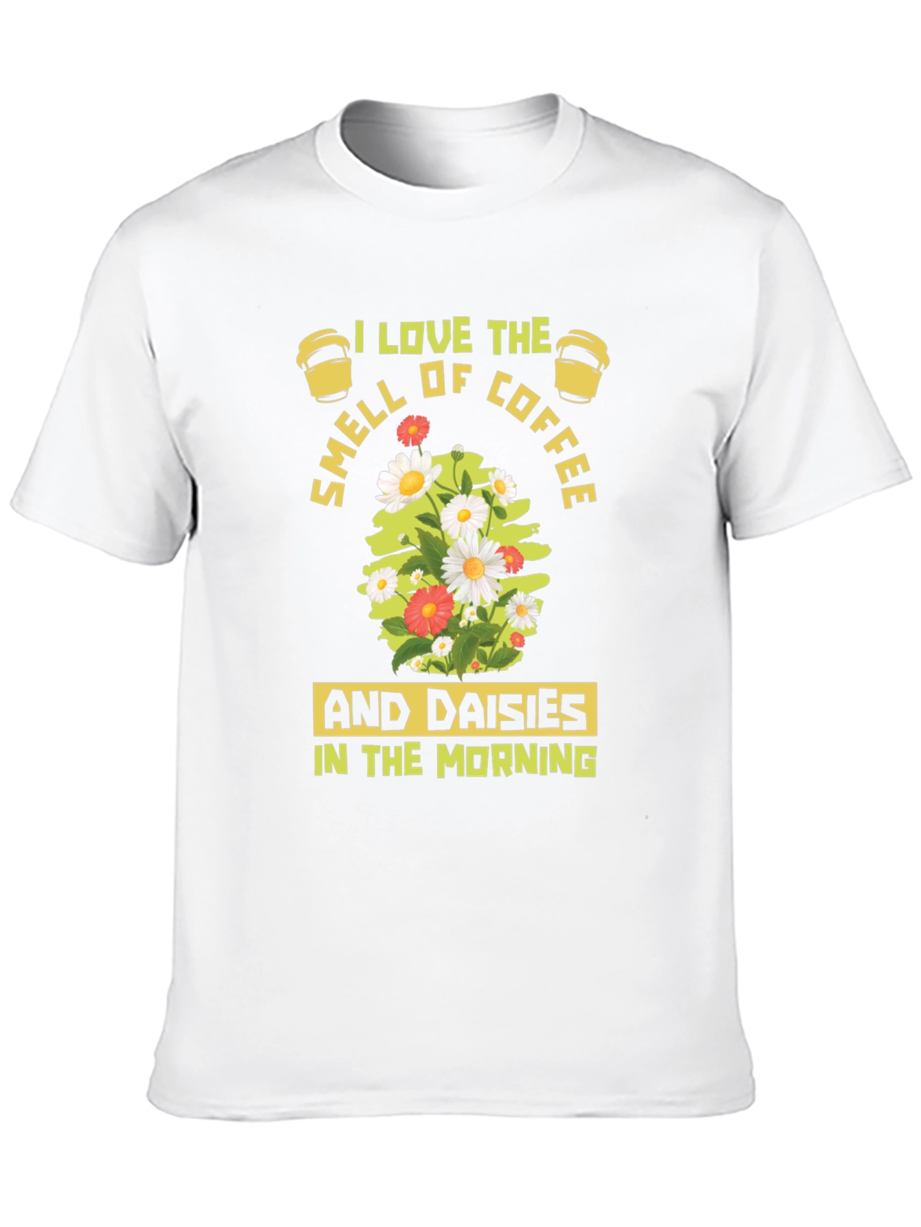 Coffee & Daisies T-Shirt - Morning Bliss