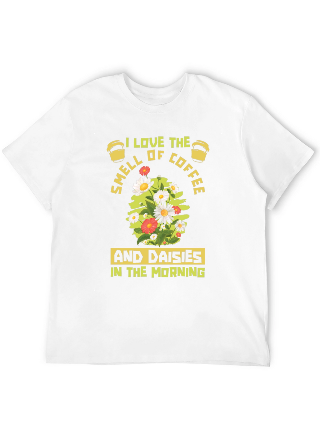 Coffee & Daisies T-Shirt - Morning Bliss