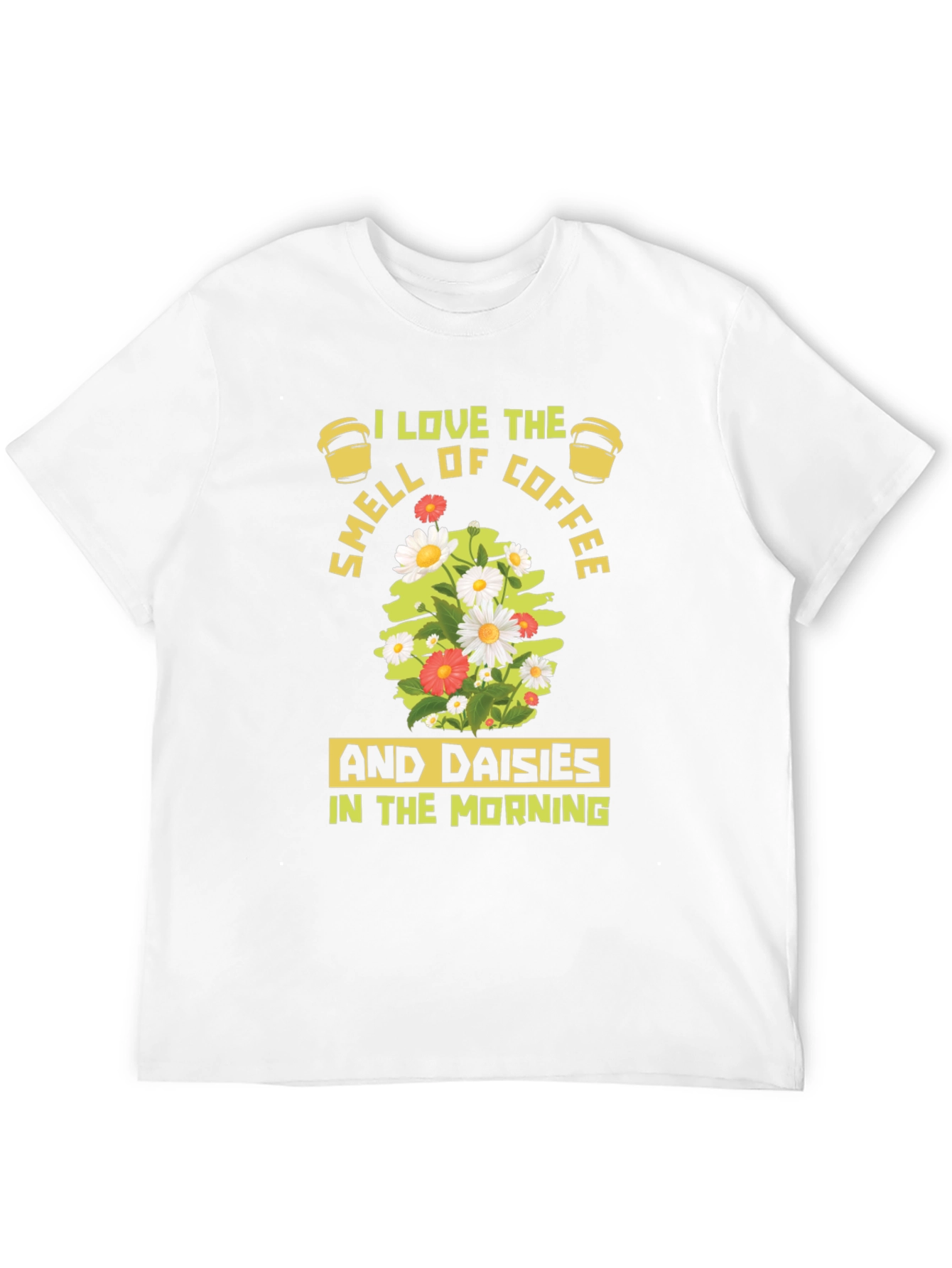 Coffee & Daisies T-Shirt - Morning Bliss